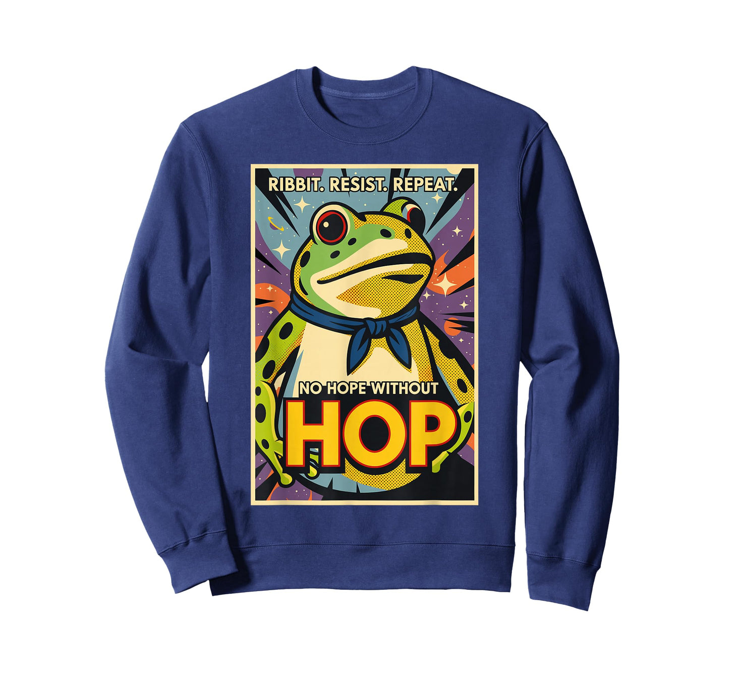 Ribbit Resist Repeat No Hope Without Hop Funny Portland Frog T-Shirt
