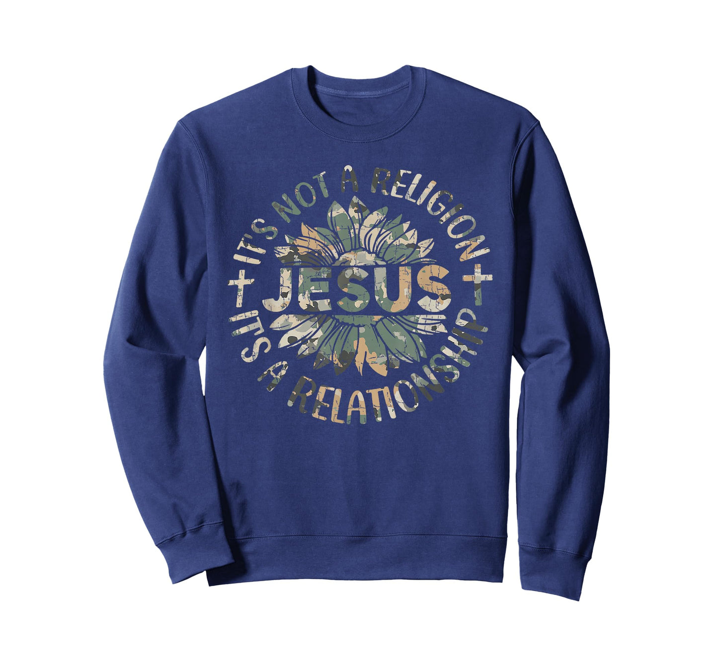 Vintage Camo Jesus Not A Religion It's A Relationship T-Shirt