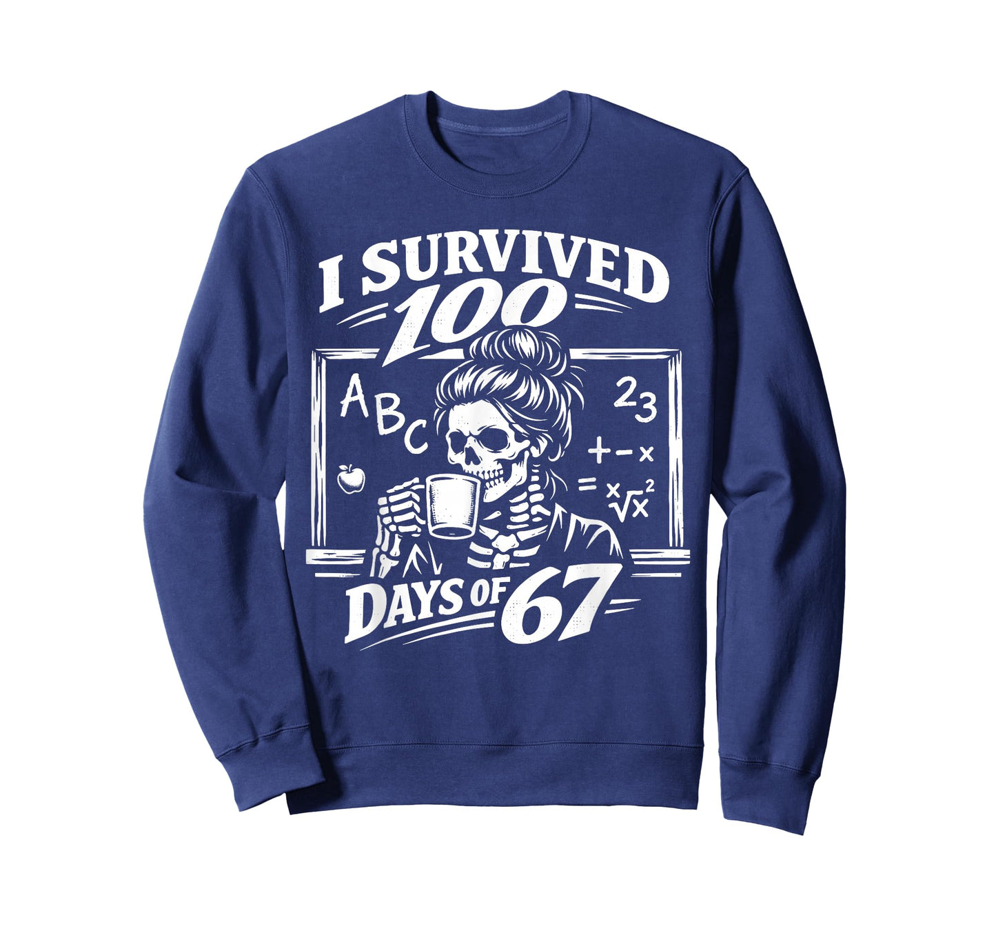 I Survived 100 Days of 6 7 Six Seven Meme Teacher T-Shirt