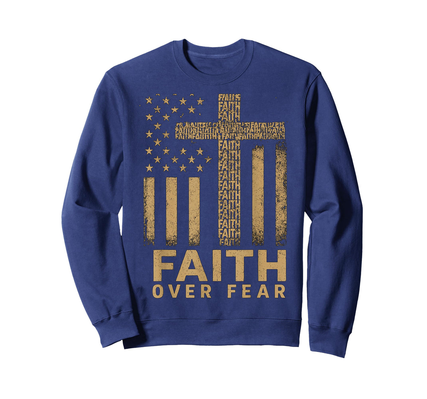 Faith Over Fear USA Flag Christian T-Shirt