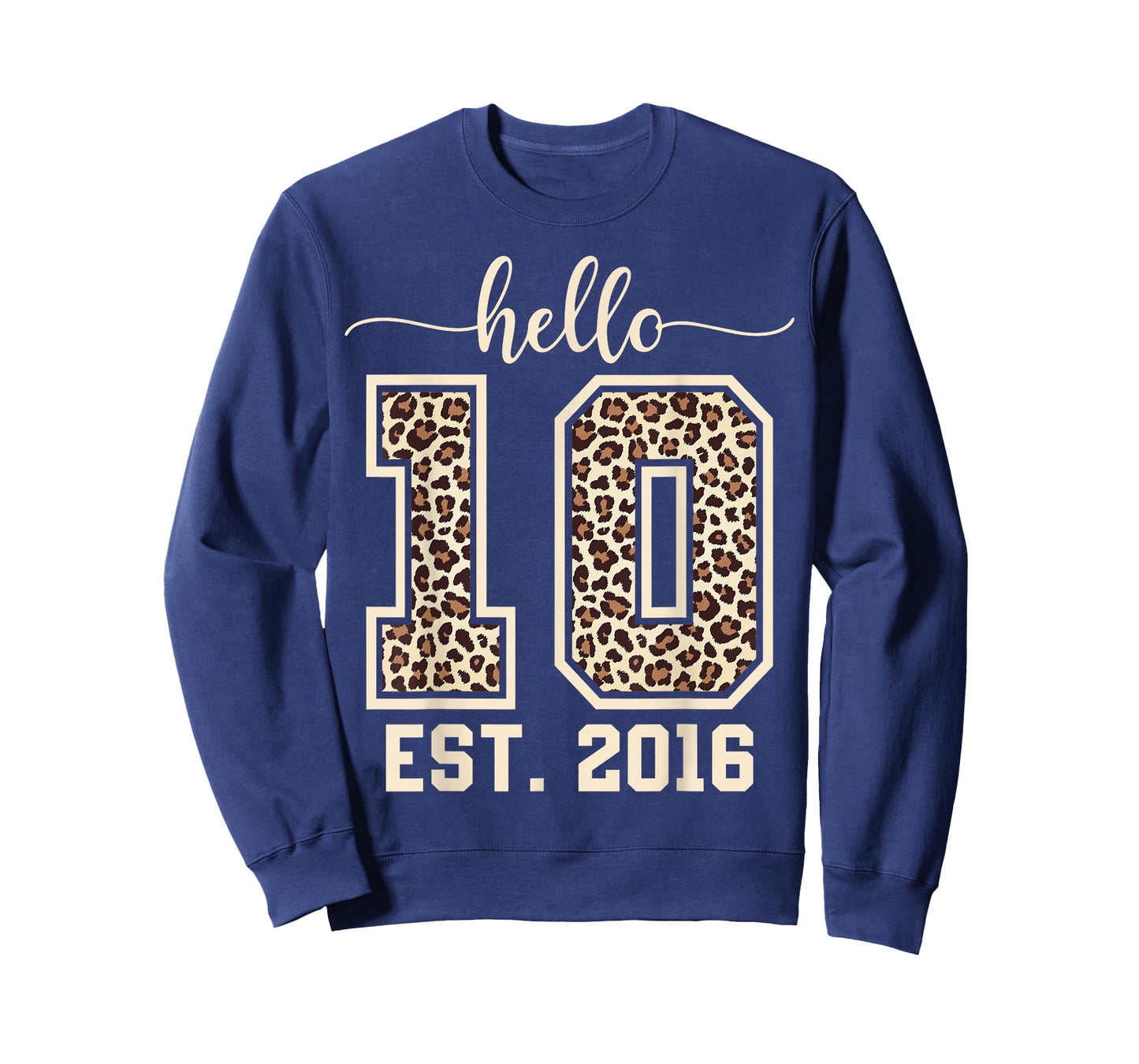 Hello Ten Est 2016 Bow 10th Birthday Double Digits Girls T-Shirt