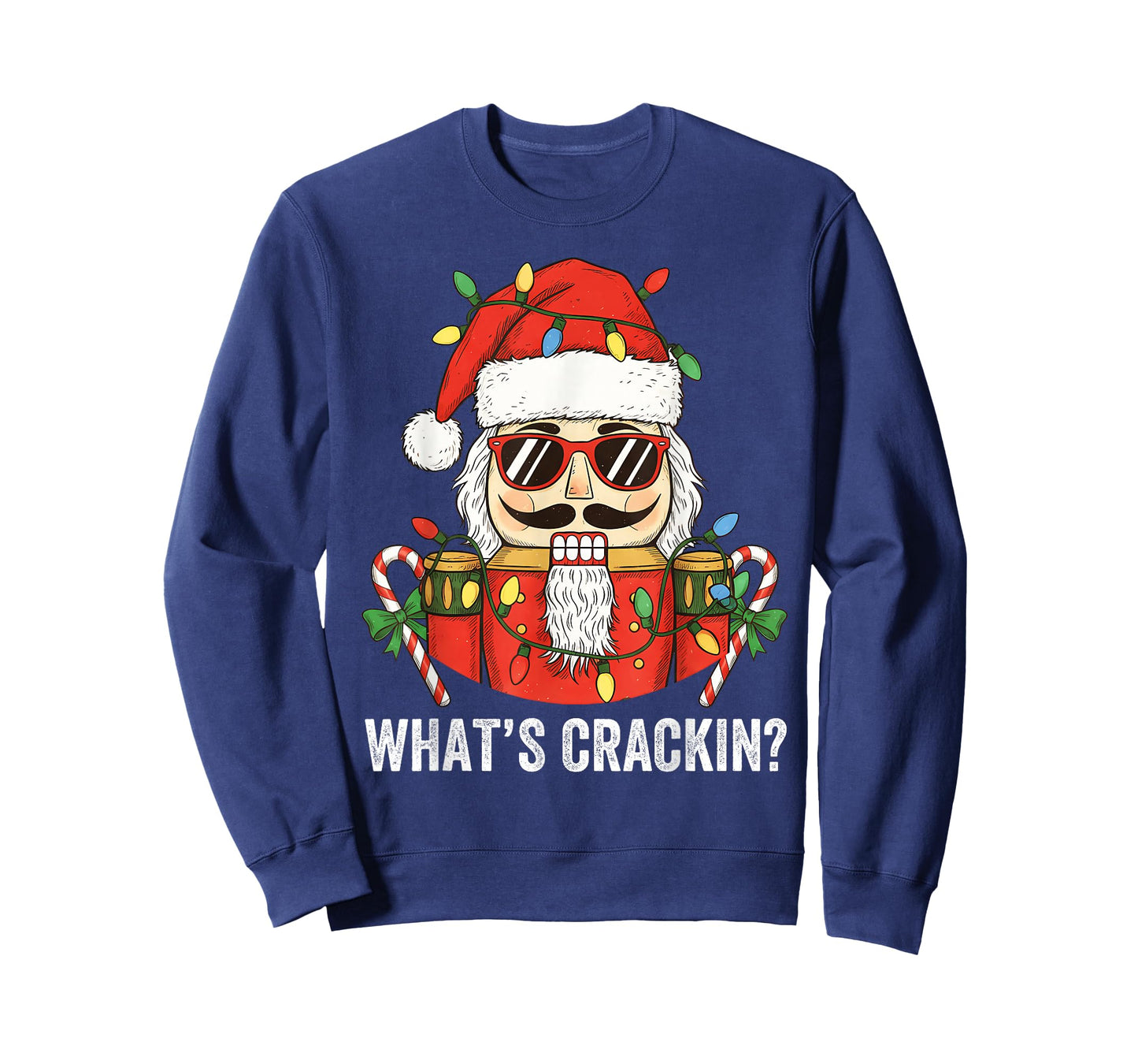 Funny Nutcracker Christmas Shirt Santa Hat Candy Cane Xmas T-Shirt
