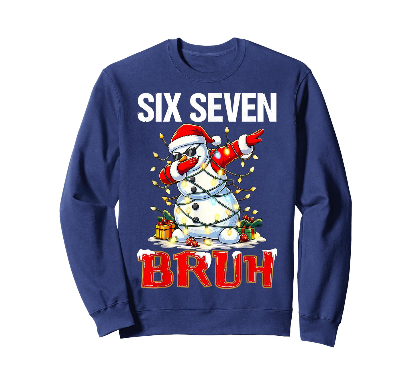 Funny Snowman Dab 67 Six Seven Bruh Meme Men Women T-Shirt