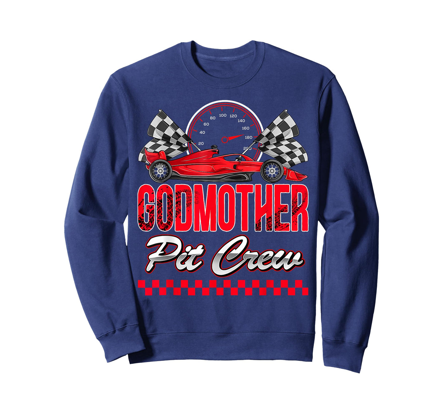 Godmother Pit Crew Racing Family Race Car Birthday Boy T-Shirt