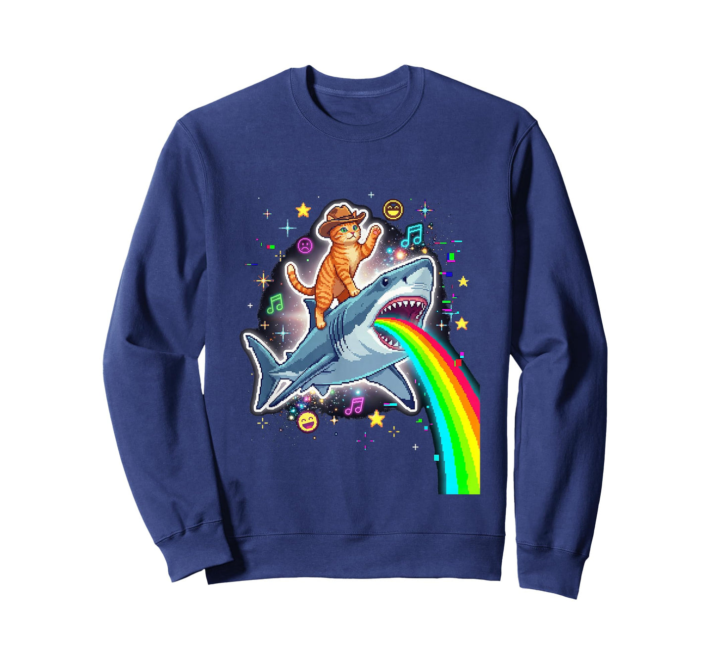 Shark Rainbow Pixel Art T-Shirt