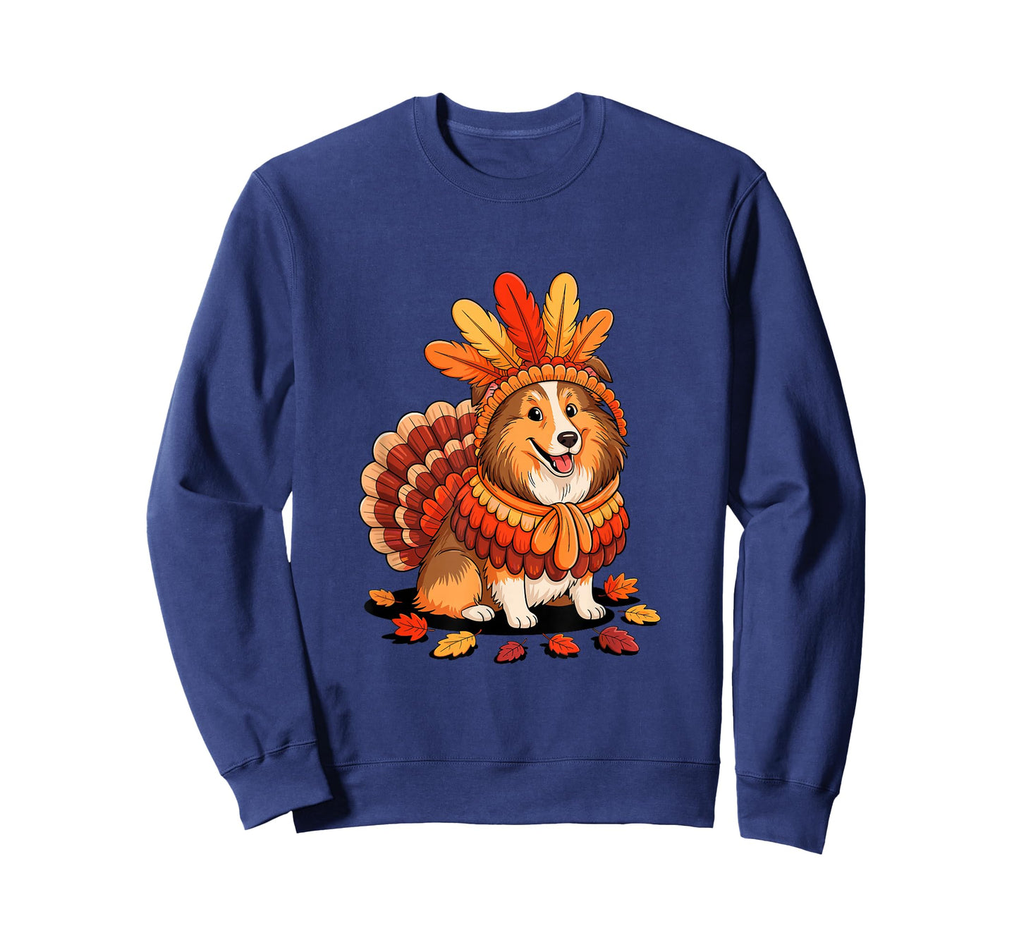 Thanksgiving Turkey Shetland Sheepdog Sheltie T-Shirt