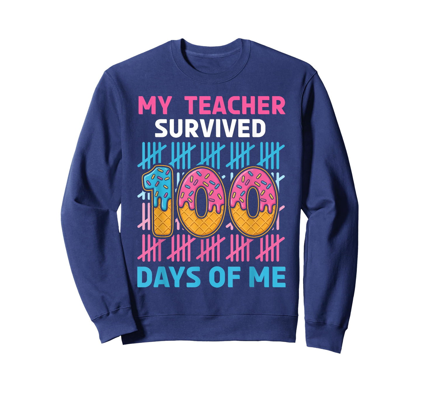 Funny School My Teachers Survived 100 Days of Me Student Kid T-Shirt