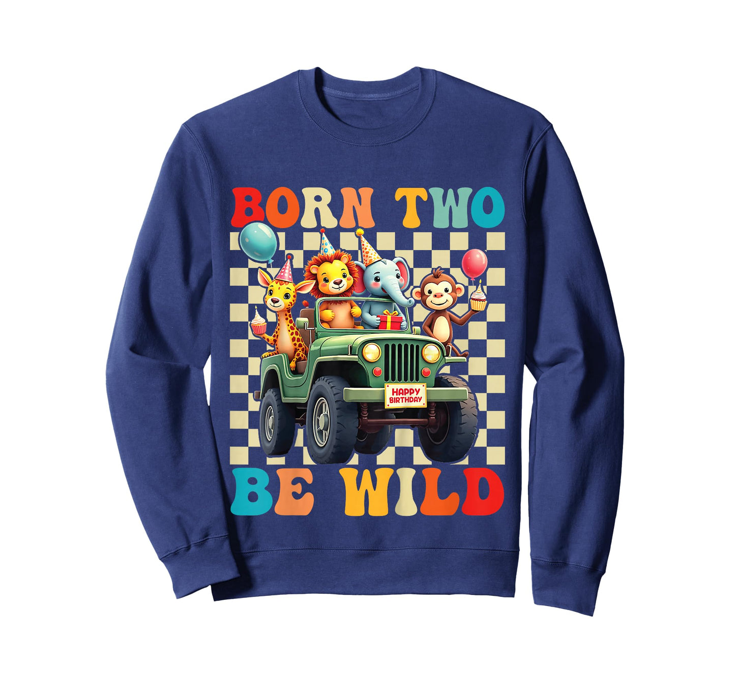 Born Two Be Wild 2nd Birthday 2 Year Old Birthday Zoo Safari T-Shirt