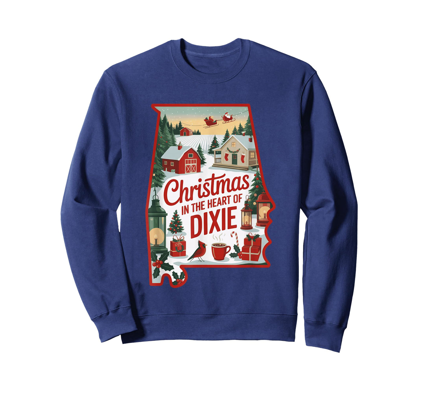 Christmas in The Heart of Dixie Alabama T-Shirt