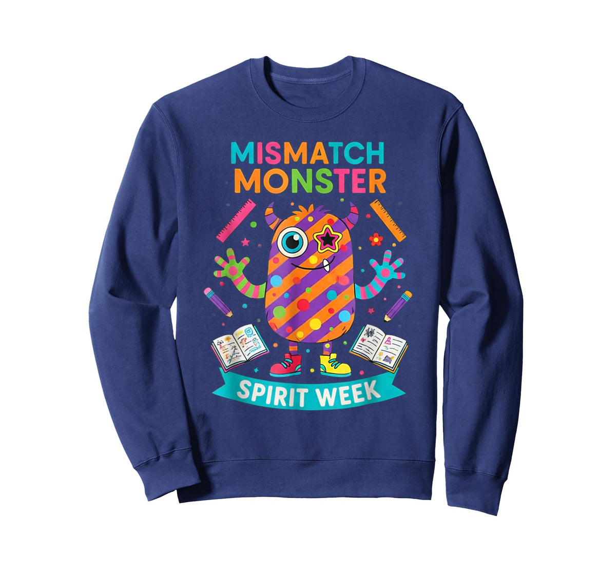 Wacky Monster Autumn Spirit Week Mismatch Day Design T-Shirt