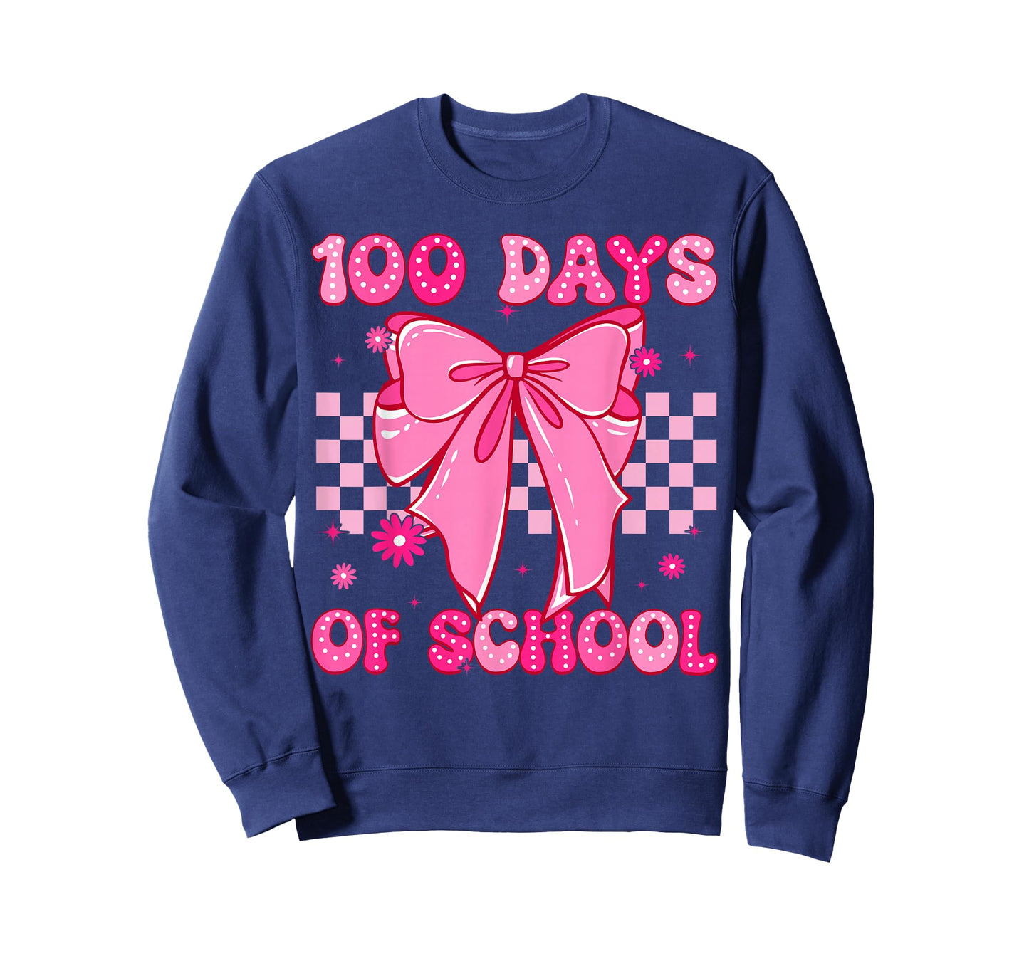 Coquette Bow 100th Day of School 100 Days Girls Women Kids T-Shirt