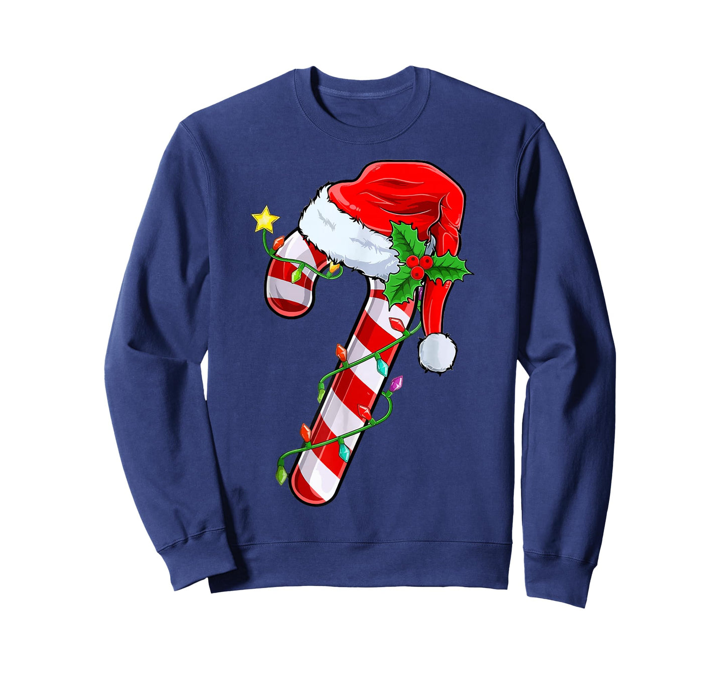 Christmas Candy Cane Santa Xmas Kids Toddler Youth Women Men T-Shirt
