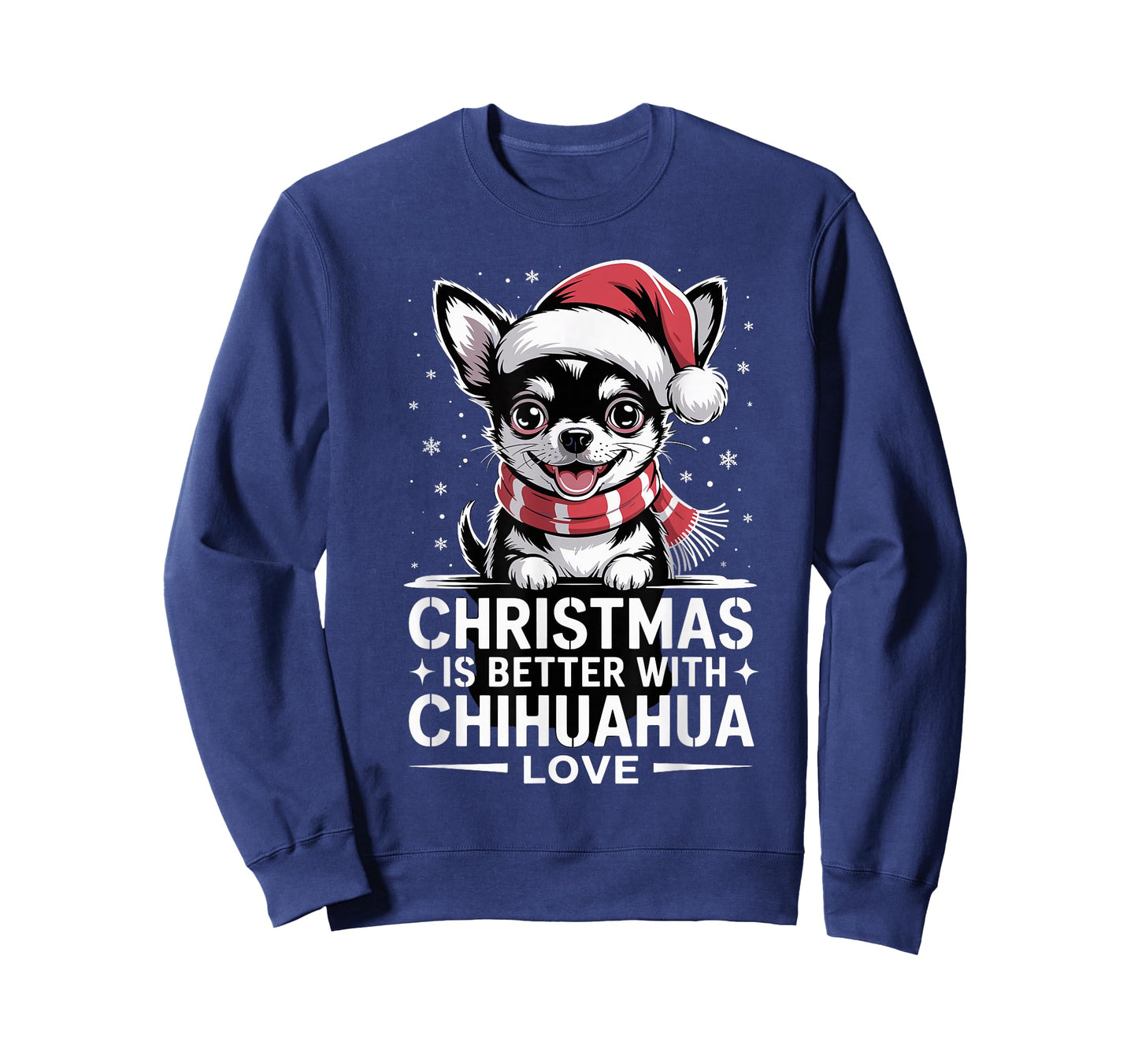 Funny Cute Xmas Christmas is Better with Chihuahua Love T-Shirt