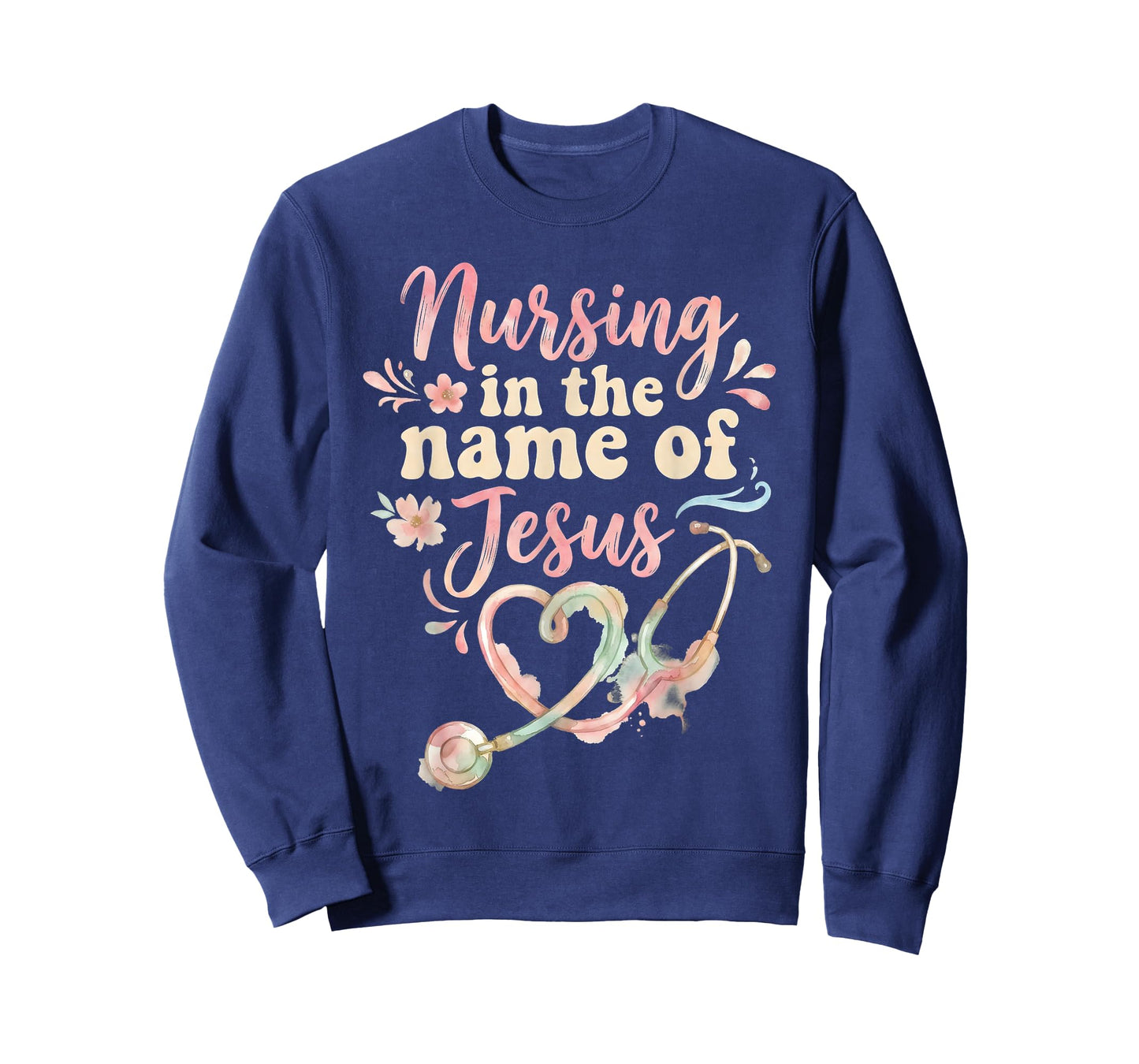 Nursing in The Name of Jesus Christian Nurse T-Shirt