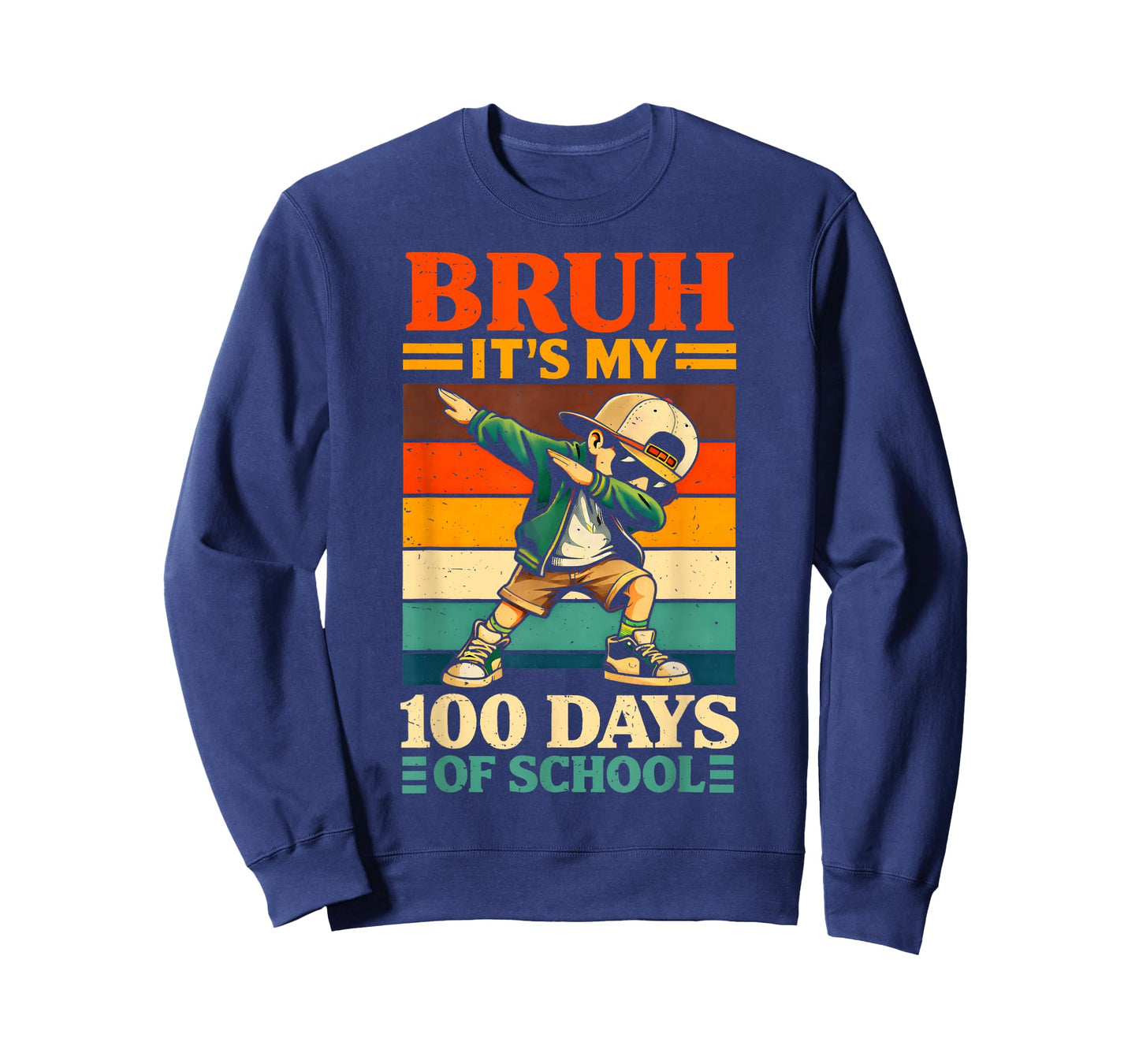 Bruh Its My 100 Days of School Dabbing Boy Men Kid T-Shirt