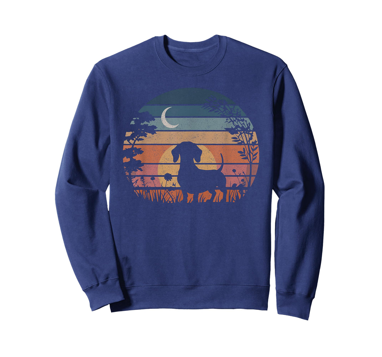 Dachshund Vintage Silhouette 60s 70s Retro Wiener Dog Lover T-Shirt