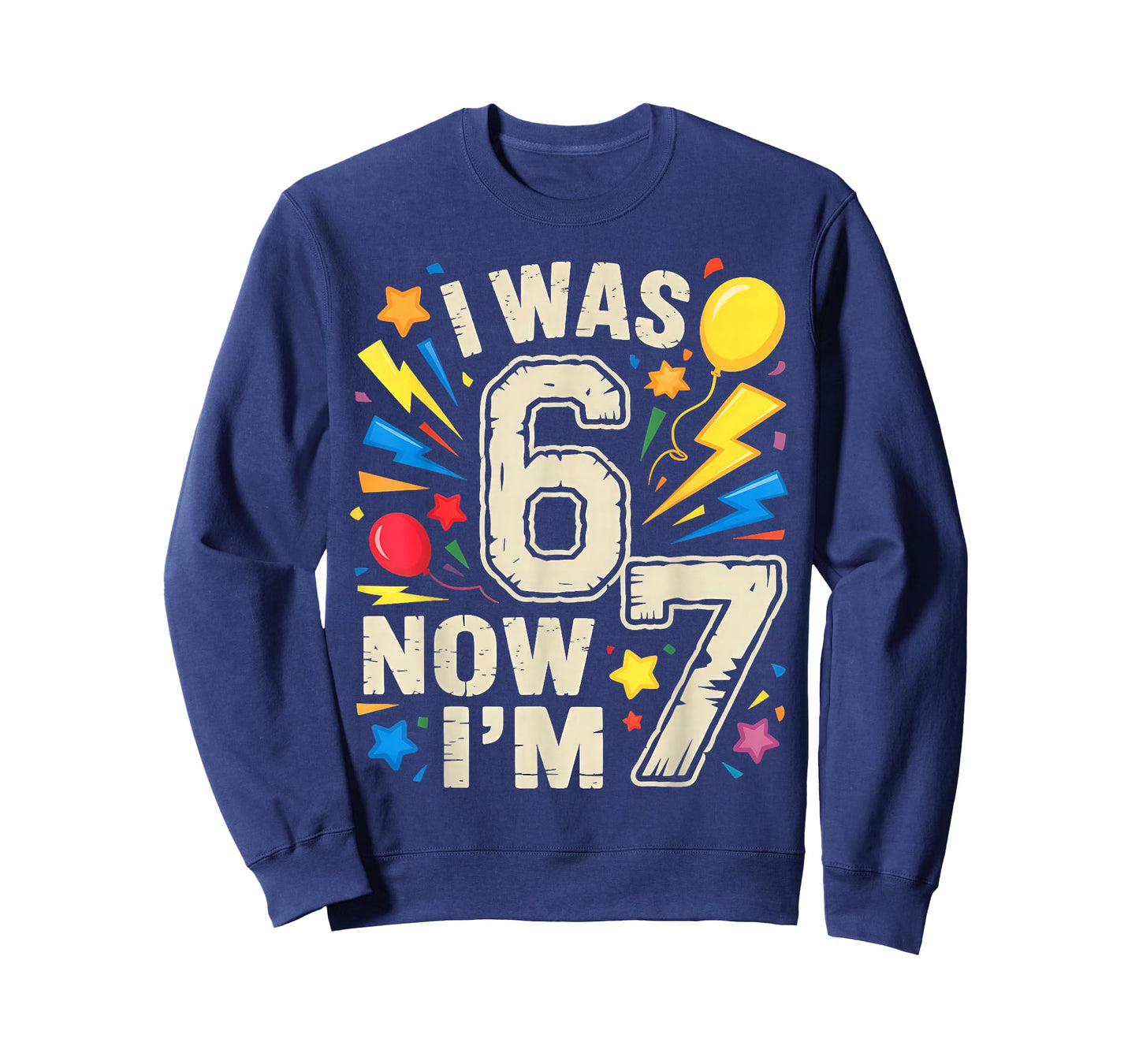 i was 6 Now I'm 7, Seven Year Old Birthday T-Shirt