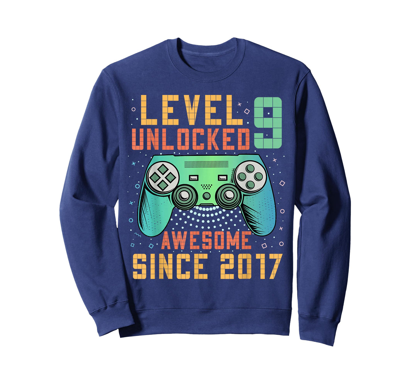 Level 9 Unlocked Awesome Since 2017 9th Birthday Boy T-Shirt