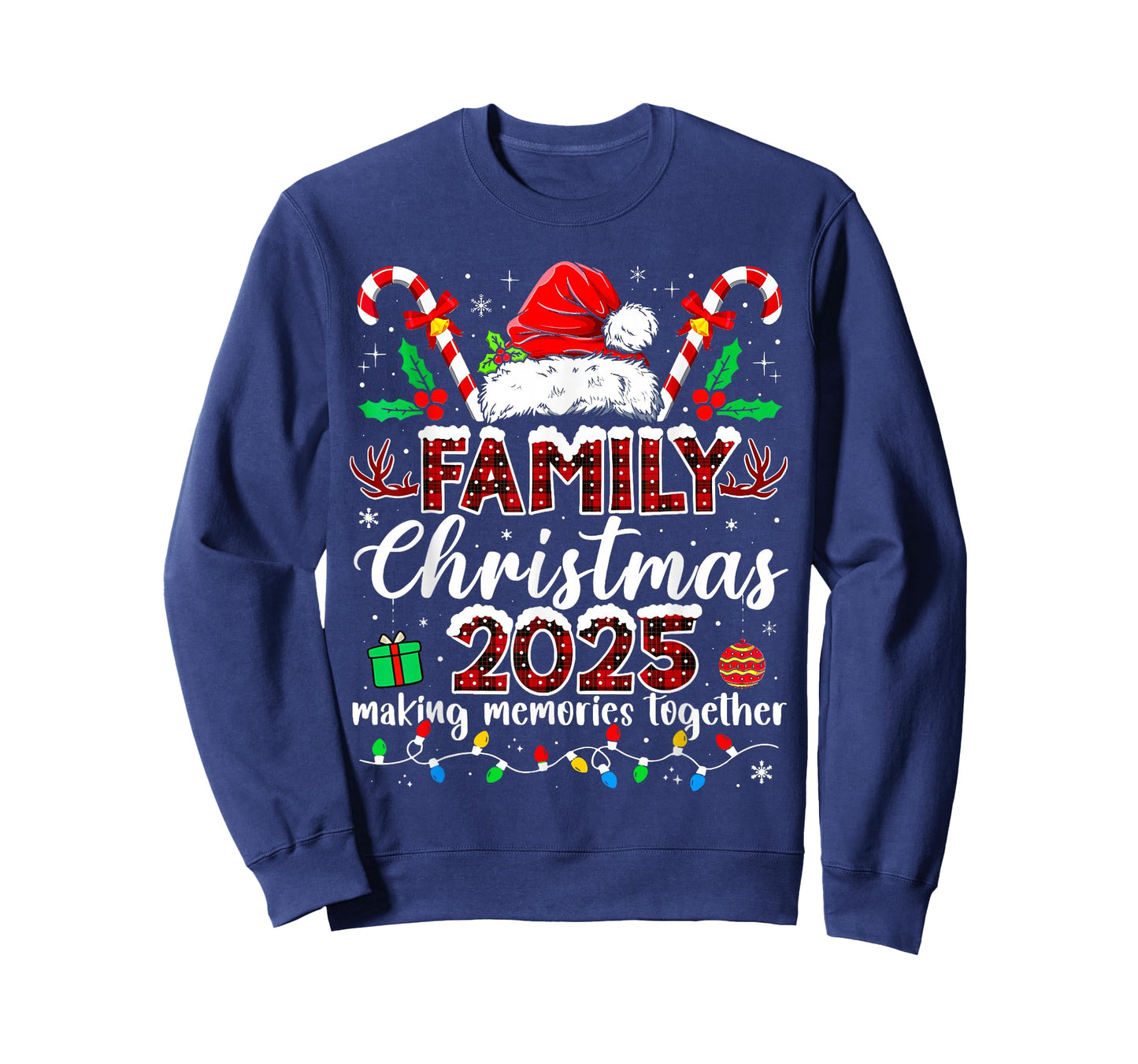 Family Christmas 2025 Red Santa Hat Matching Family Outfit T-Shirt