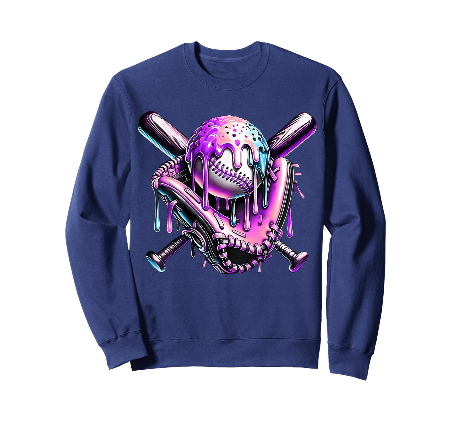 Baseball Drip Purple Glove Respect The Drip Youth Boys Girls T-Shirt