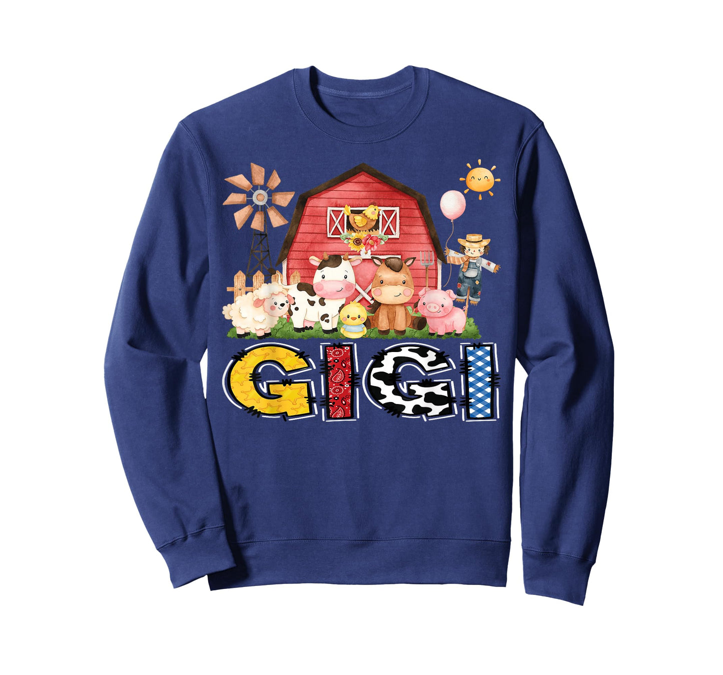 Gigi Farm Cow Birthday Boy Matching Family Party T-Shirt