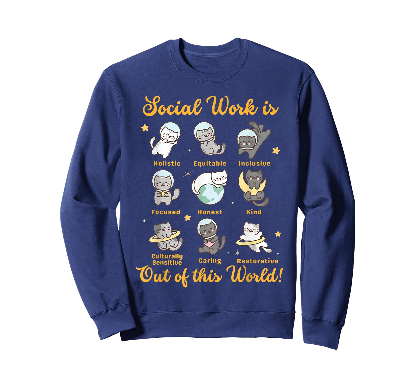 Social Worker Cat Funny Saying Cats Meme Social Work Month T-Shirt