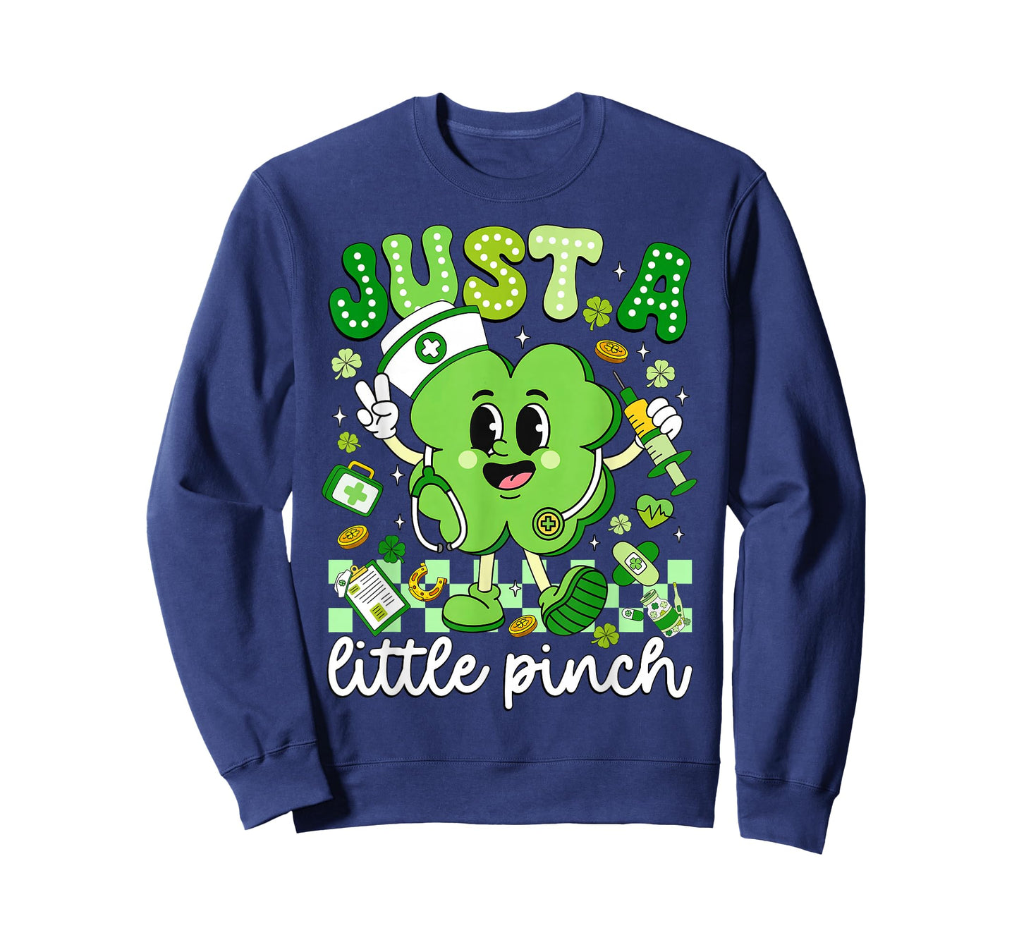 Just A Little Pinch Shamrock Nurse St Patricks Day Women T-Shirt