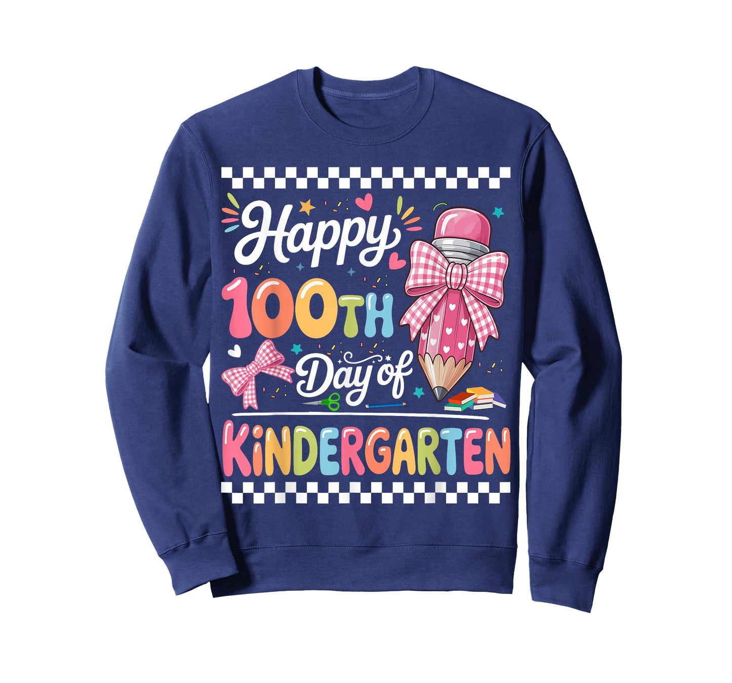 Happy 100 Days of School Teacher Kindergarten Girls Kids T-Shirt