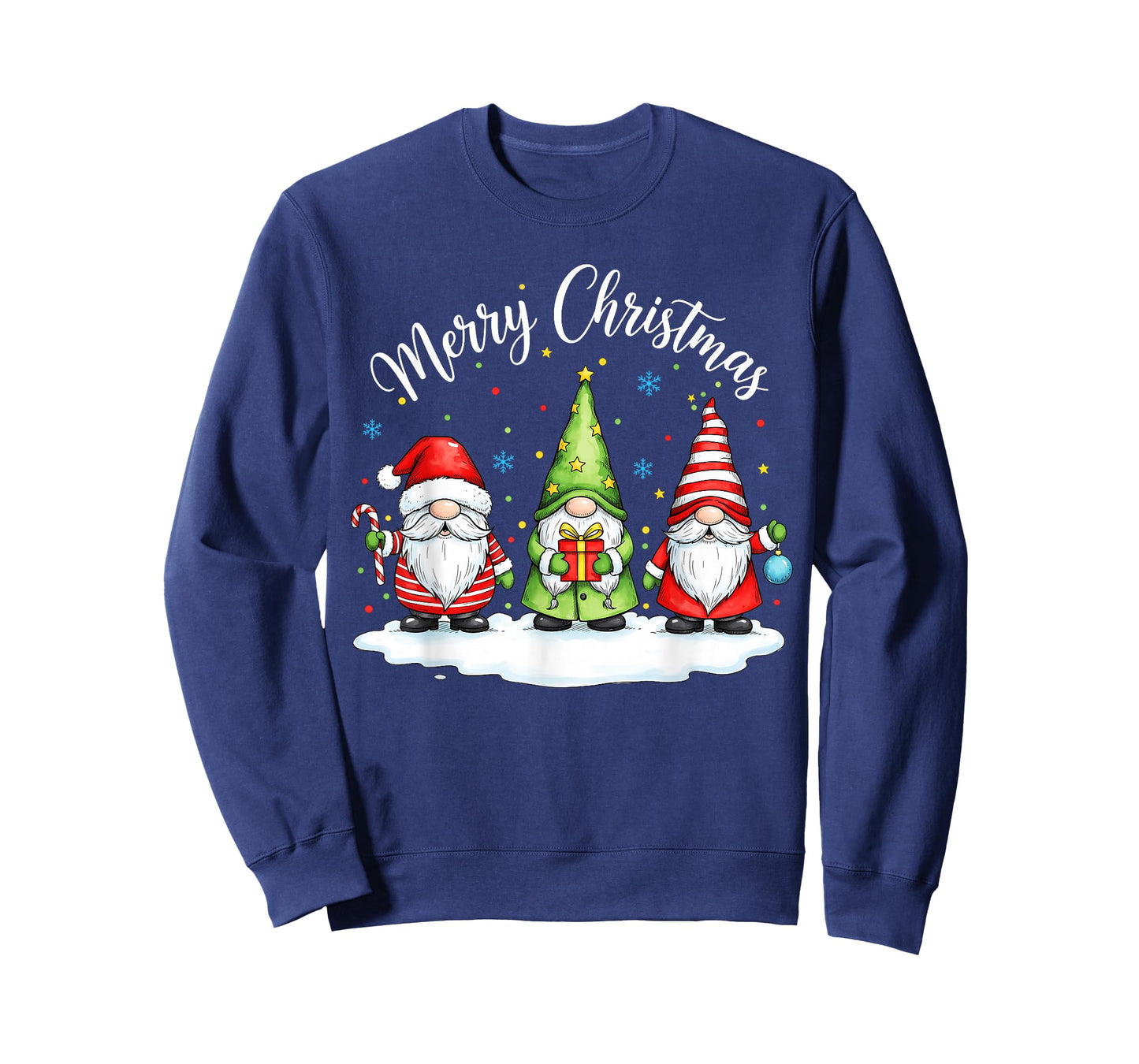 Funny Christmas Cute Gnome Santa Family Matching Pajamas T-Shirt