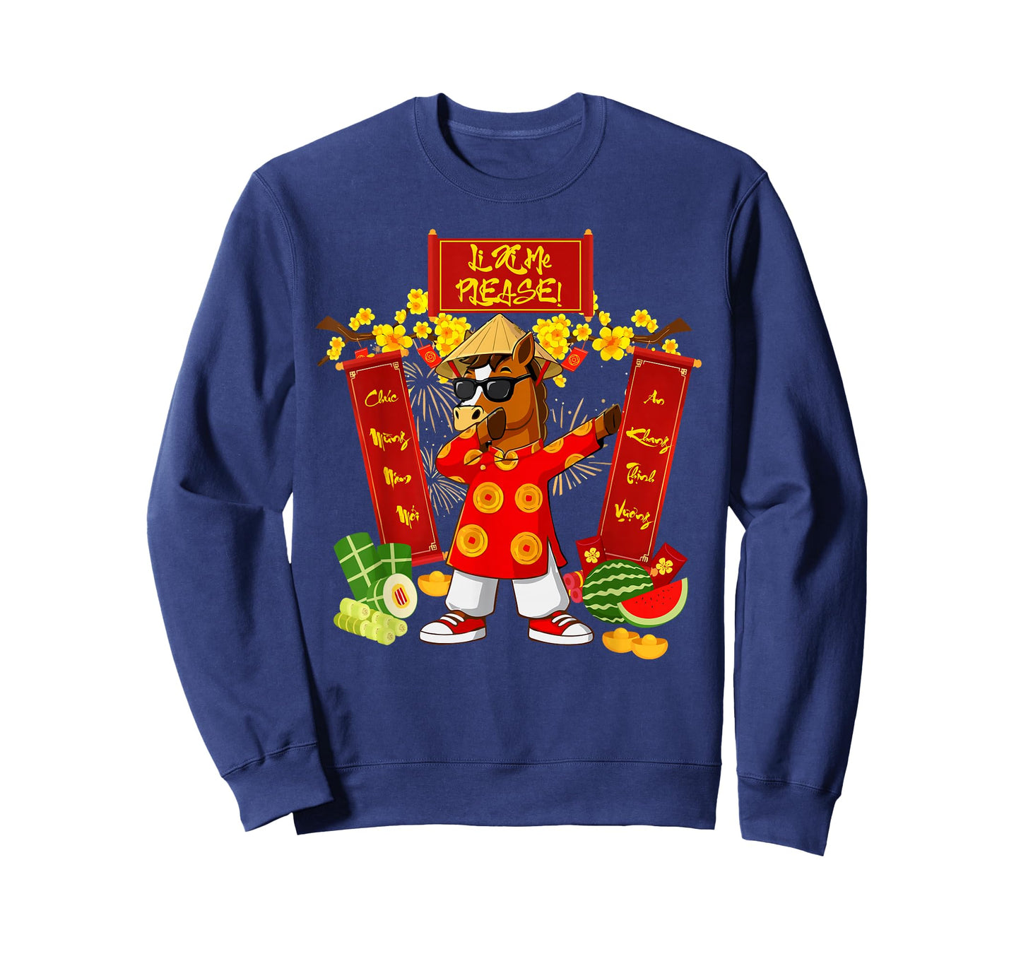 Li Xi Me Please Happy TET 2026 Horse Vietnamese Ao Dai Boy T-Shirt