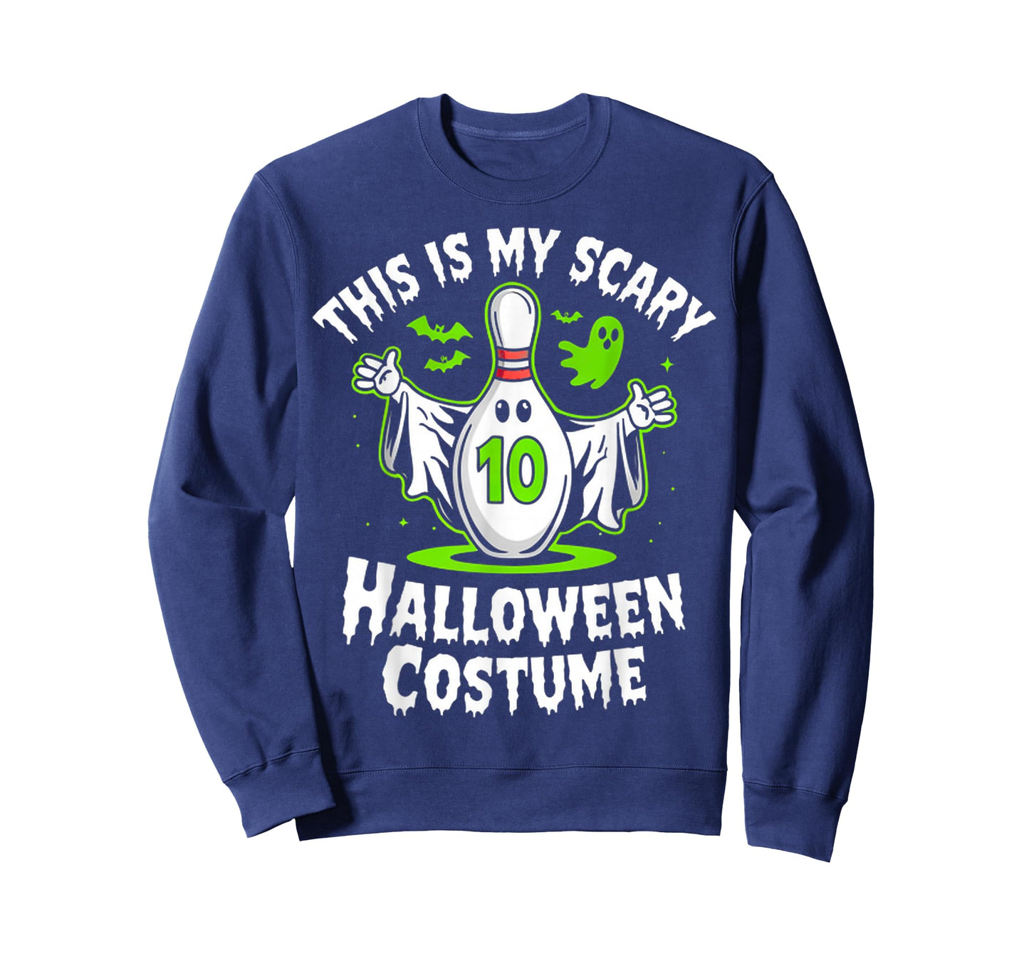 Funny Ghost Bowling League Team Halloween Humor Design T-Shirt