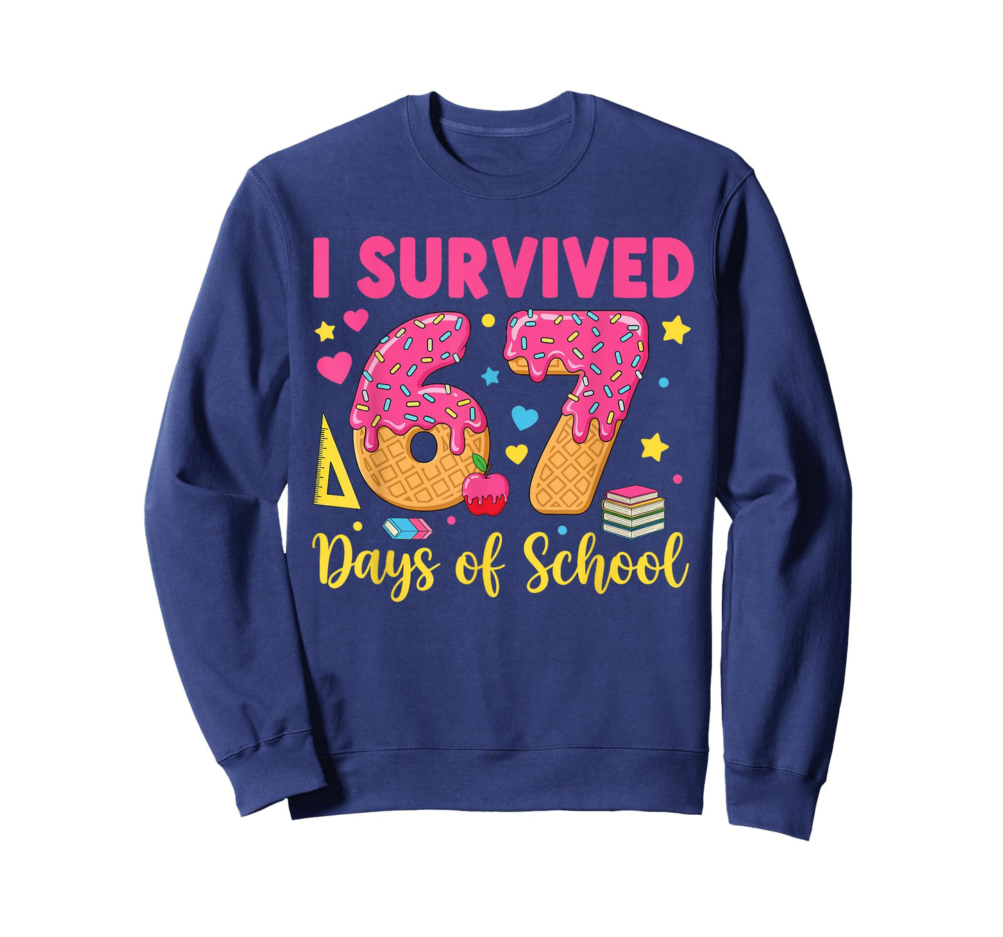 I Survived 67 Days of School 67 Teacher Student 67 Meme T-Shirt