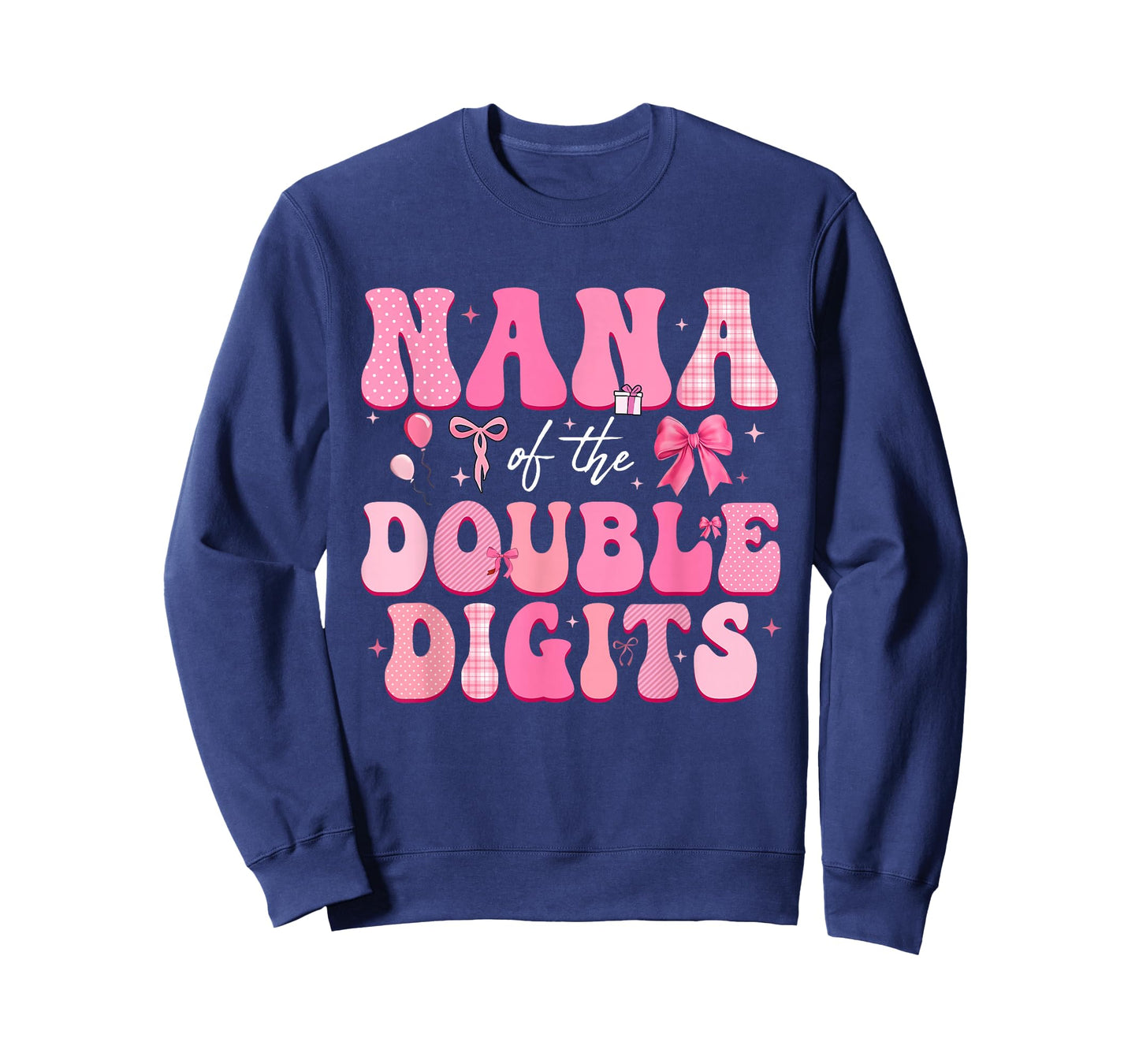 Nana of The Double Digits Cute Bow 10th Birthday Girl T-Shirt