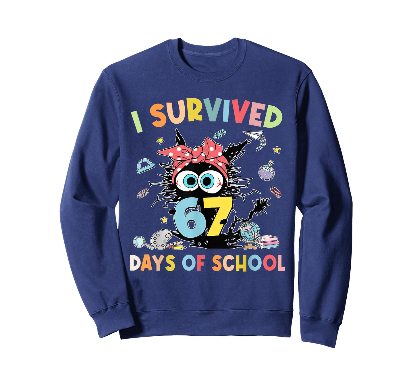 I Survived 67 Days of School Funny 67 Teachers Students Meme T-Shirt