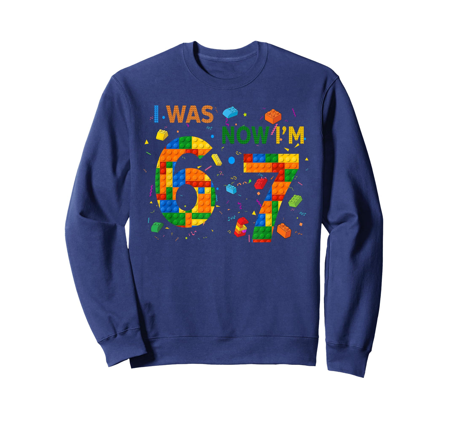 I was 6 Now I'm 7 Building Block Funny Gift for Kids Boy T-Shirt