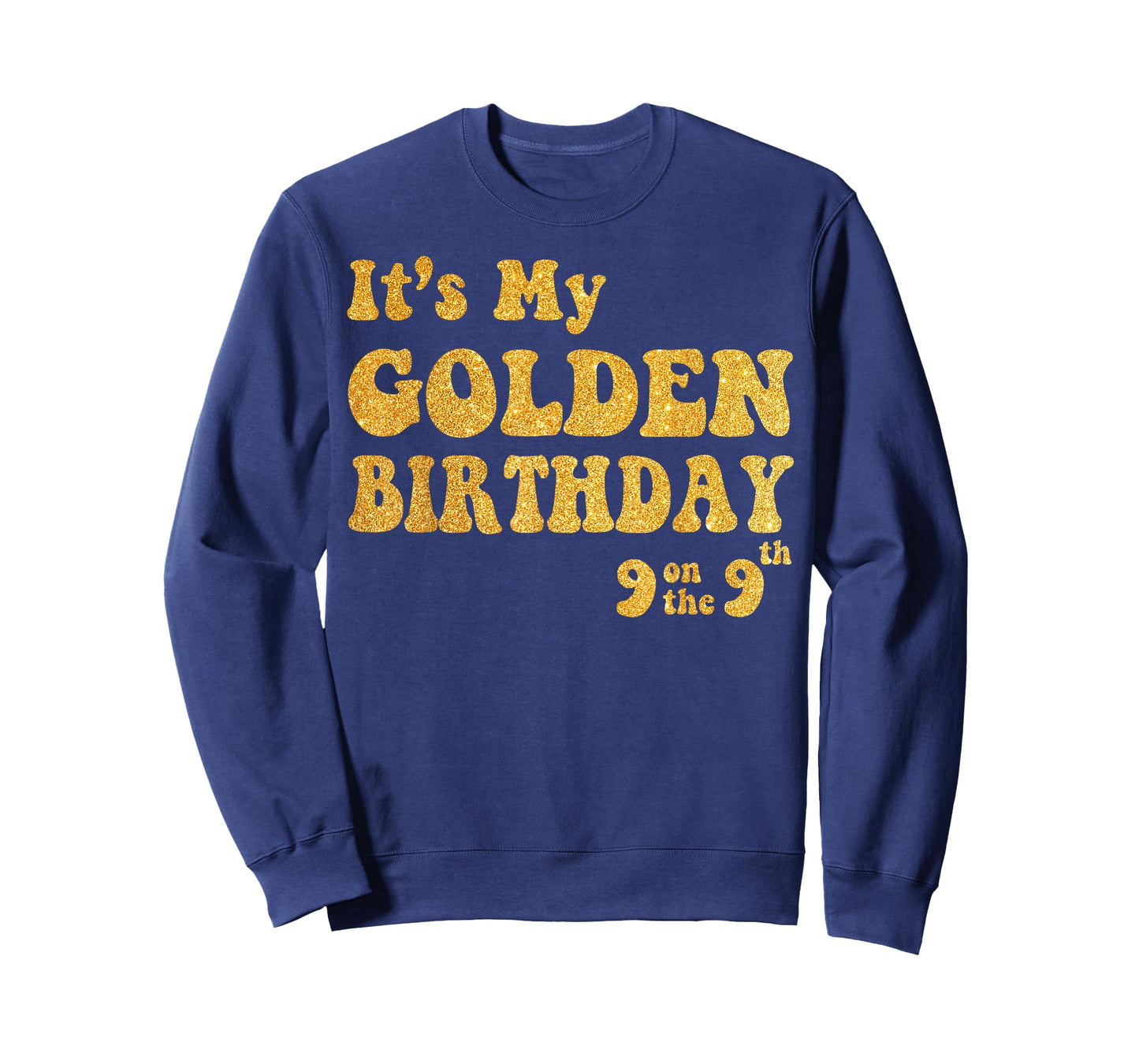 It's My 9th Golden Birthday 9 Year Old Bday Kids Groovy T-Shirt