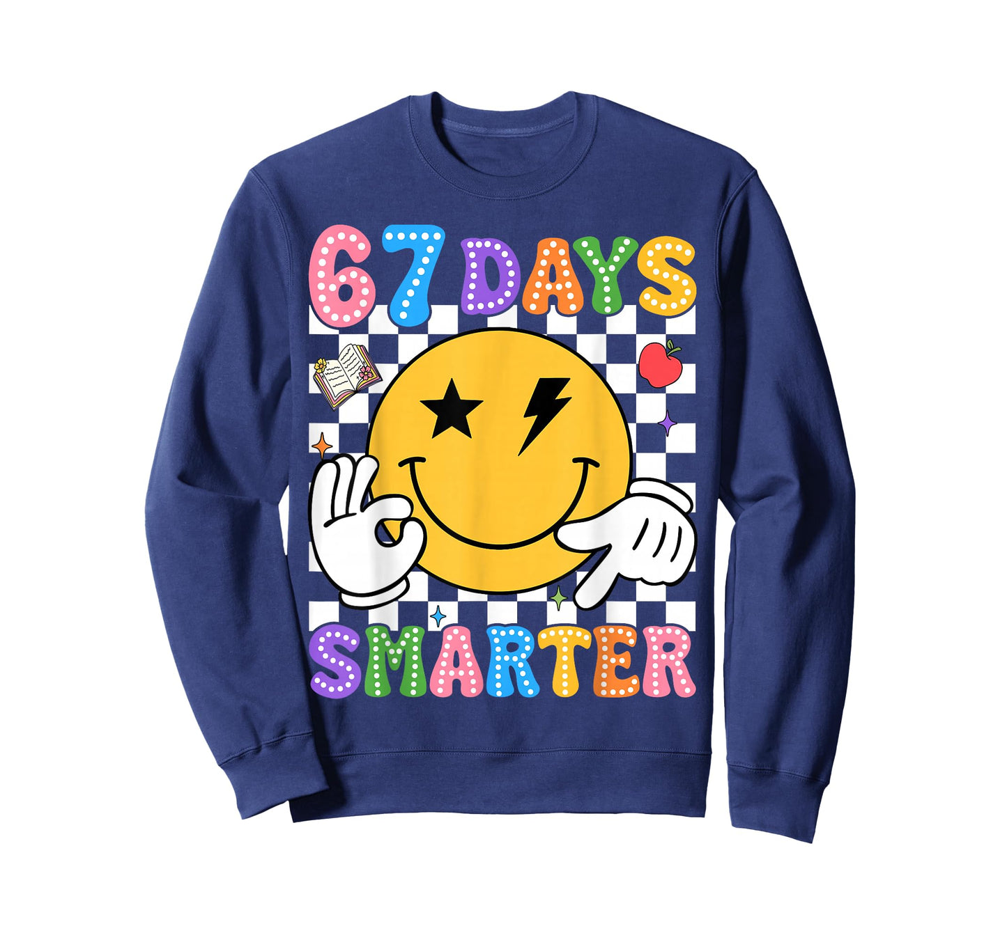 Groovy 67th Day of School Shirt 67 Days Smarter Teacher Kids T-Shirt