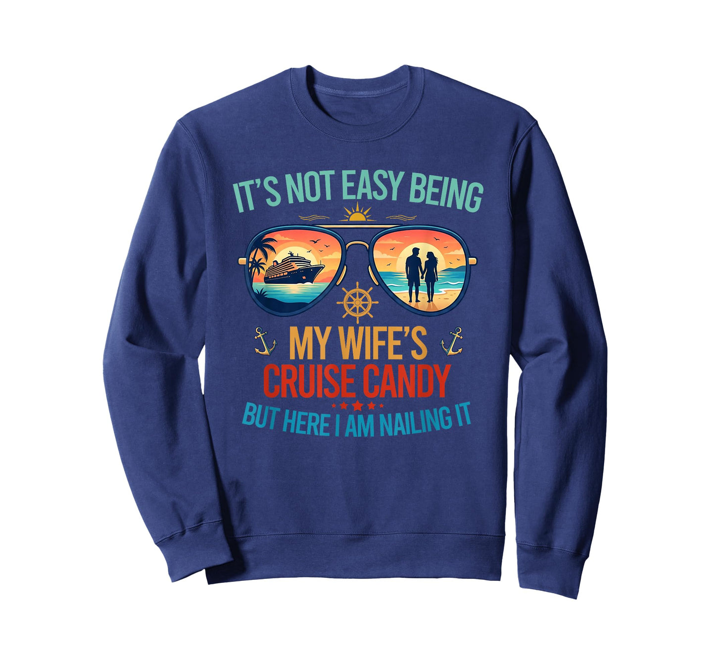 Husband and Wife Cruise Candy Funny Matching Couples T-Shirt