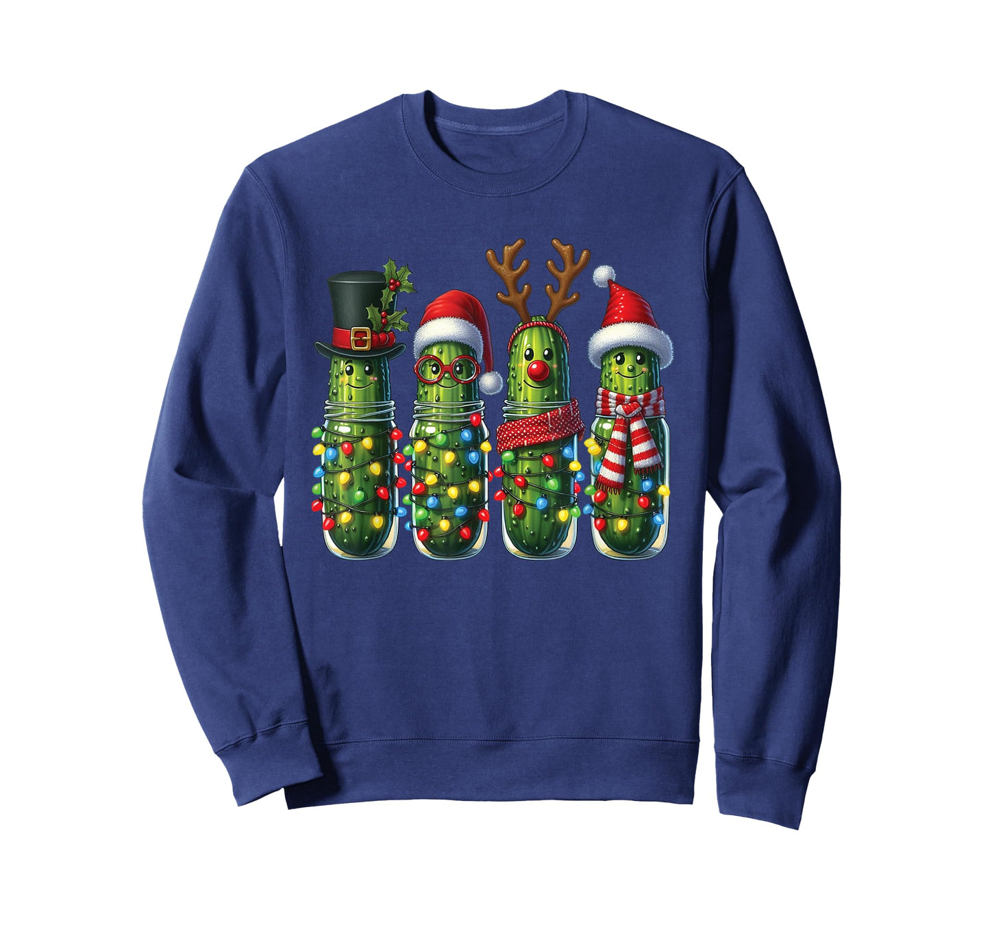 Funny Christmas Pickle Lights Cactus Family Holiday Humor T-Shirt