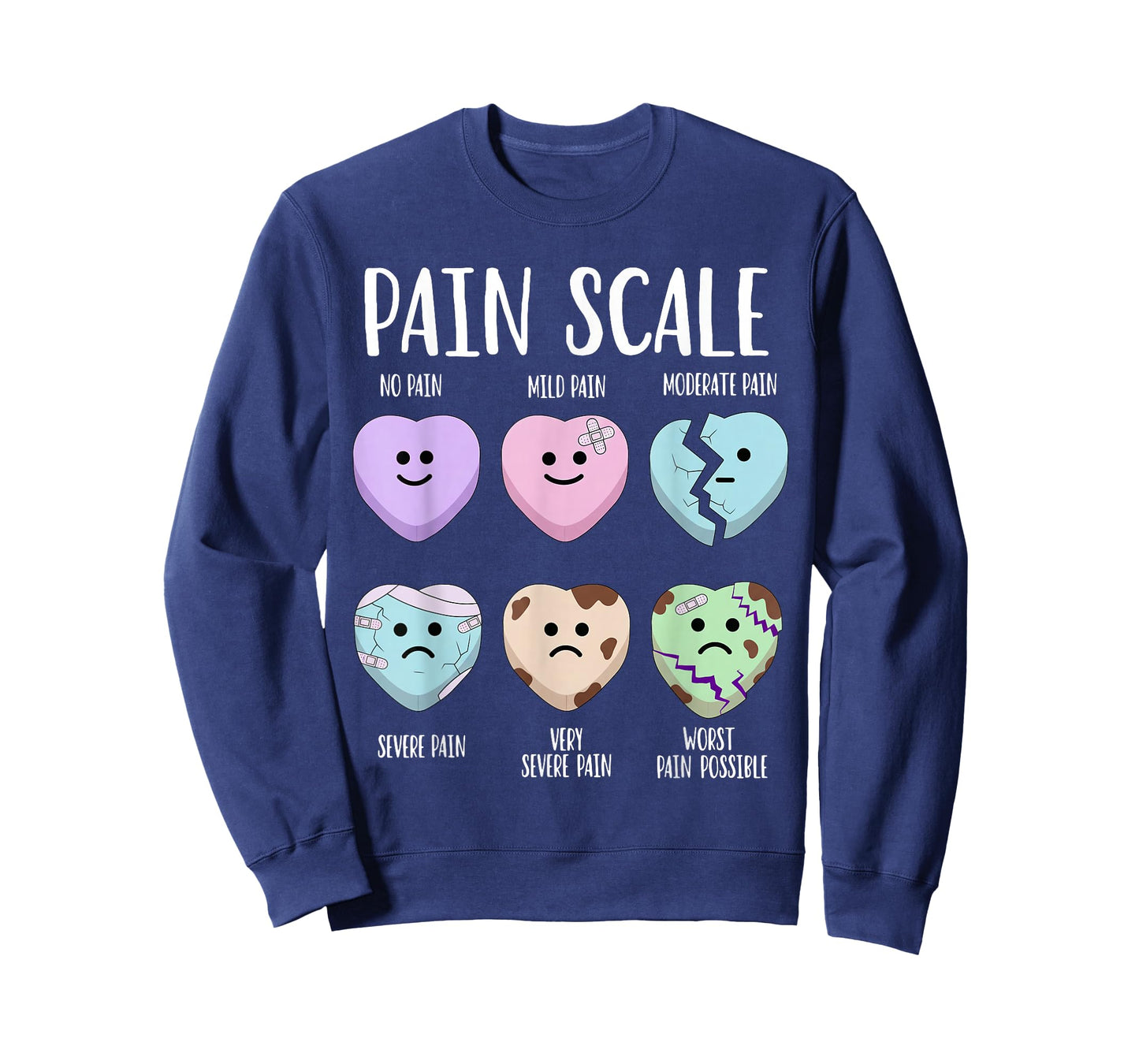 Pain Scale Heart Pain Assessment Nurse Triage Valentines Day T-Shirt