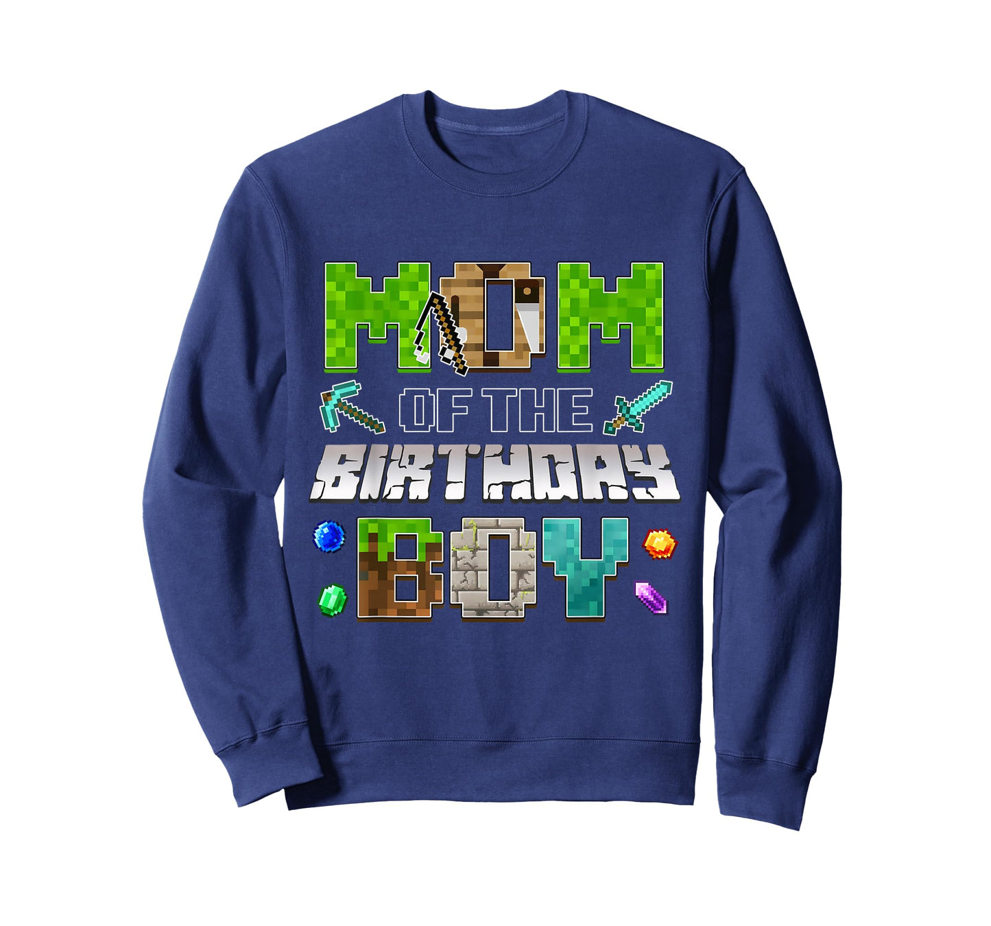 Mom of The Birthday Boy Funny Gaming Birthday Pixel Party T-Shirt