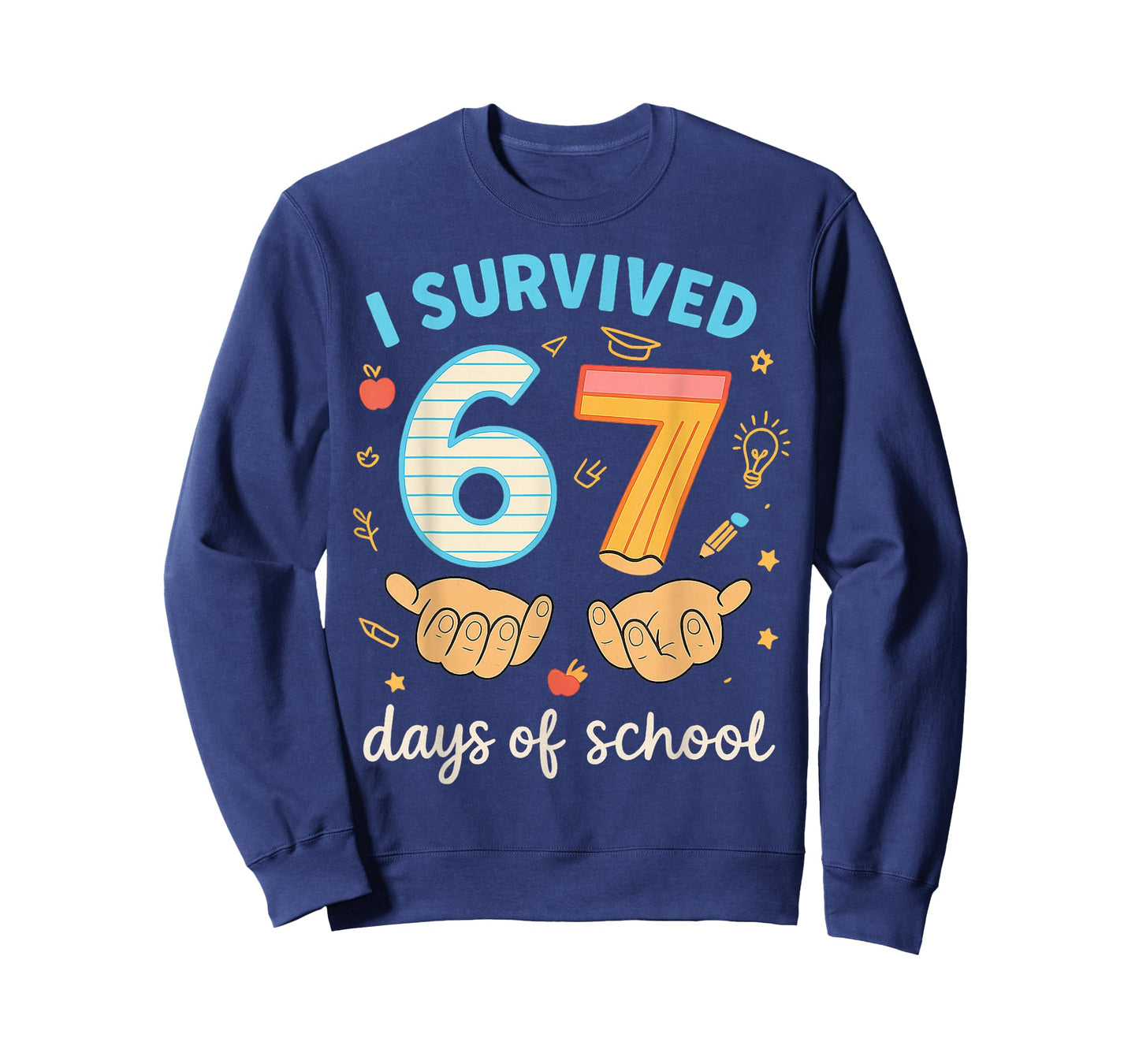I Survived 67 Days of School Funny Teacher Student Meme T-Shirt