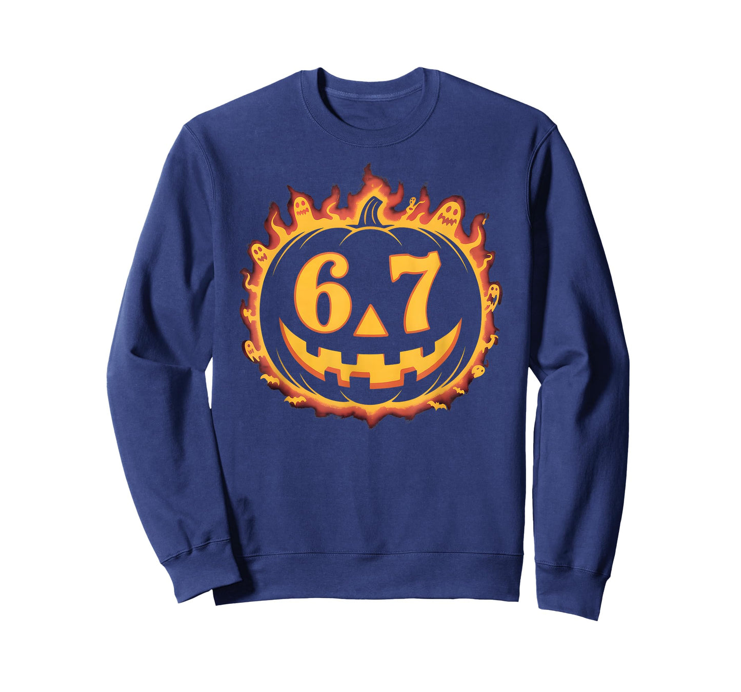 Funny 6 7 Meme Halloween Pumpkin Costume for Student Teacher T-Shirt