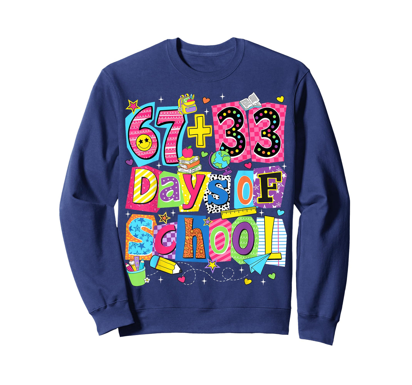 Happy 67 33 Days of School 100 Days of School Boy Girl Kid T-Shirt