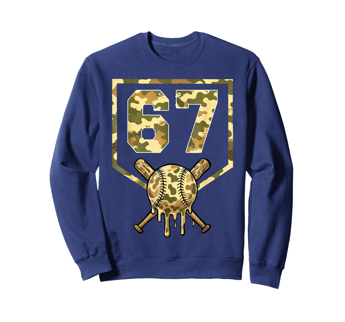 Baseball 67 Drip Boys Ice Cream Dripping Six Seven Camo Kids T-Shirt