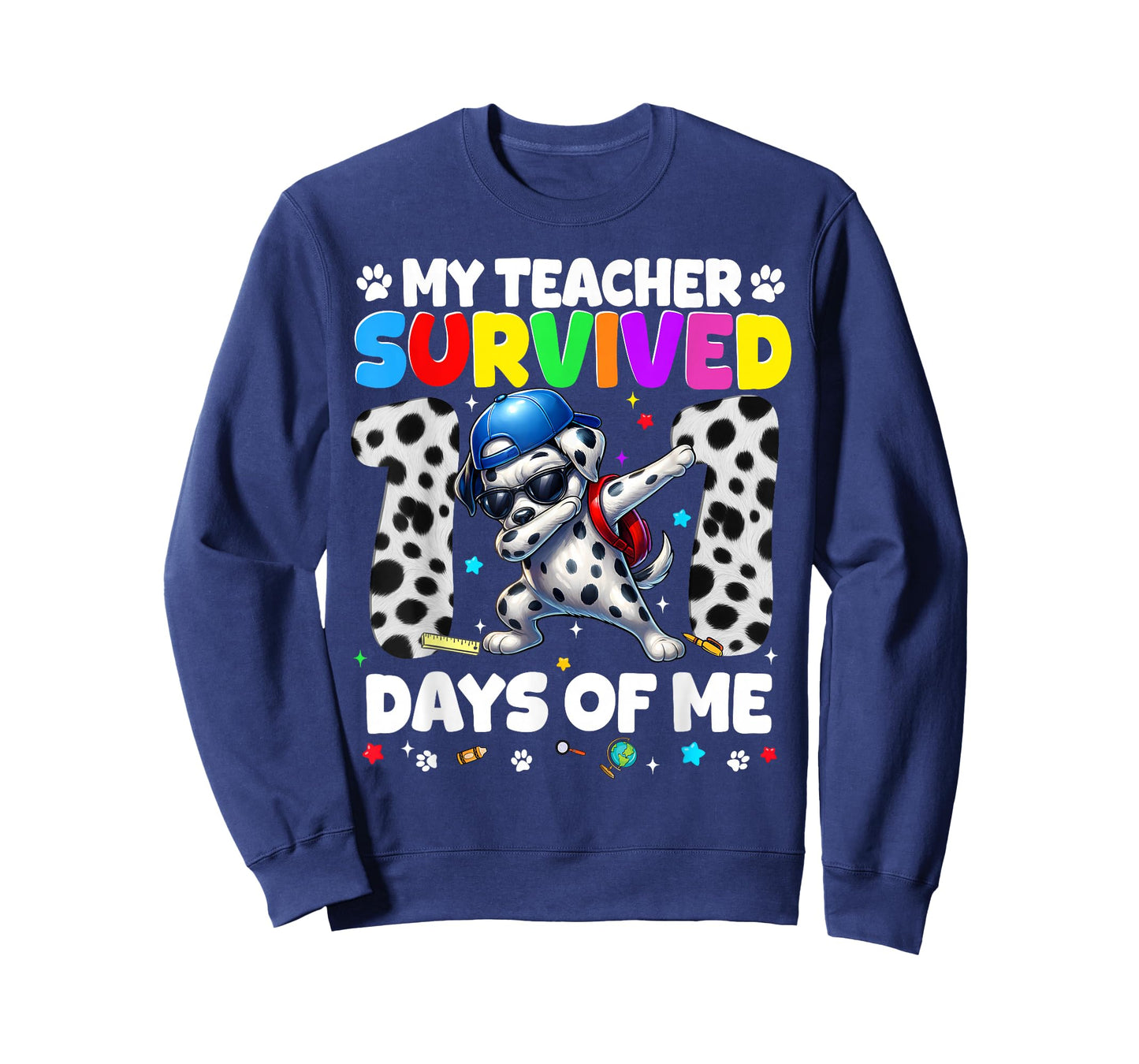 My Teacher Survived 101 Day of Me Dabbing Dog 100th Day Boy T-Shirt