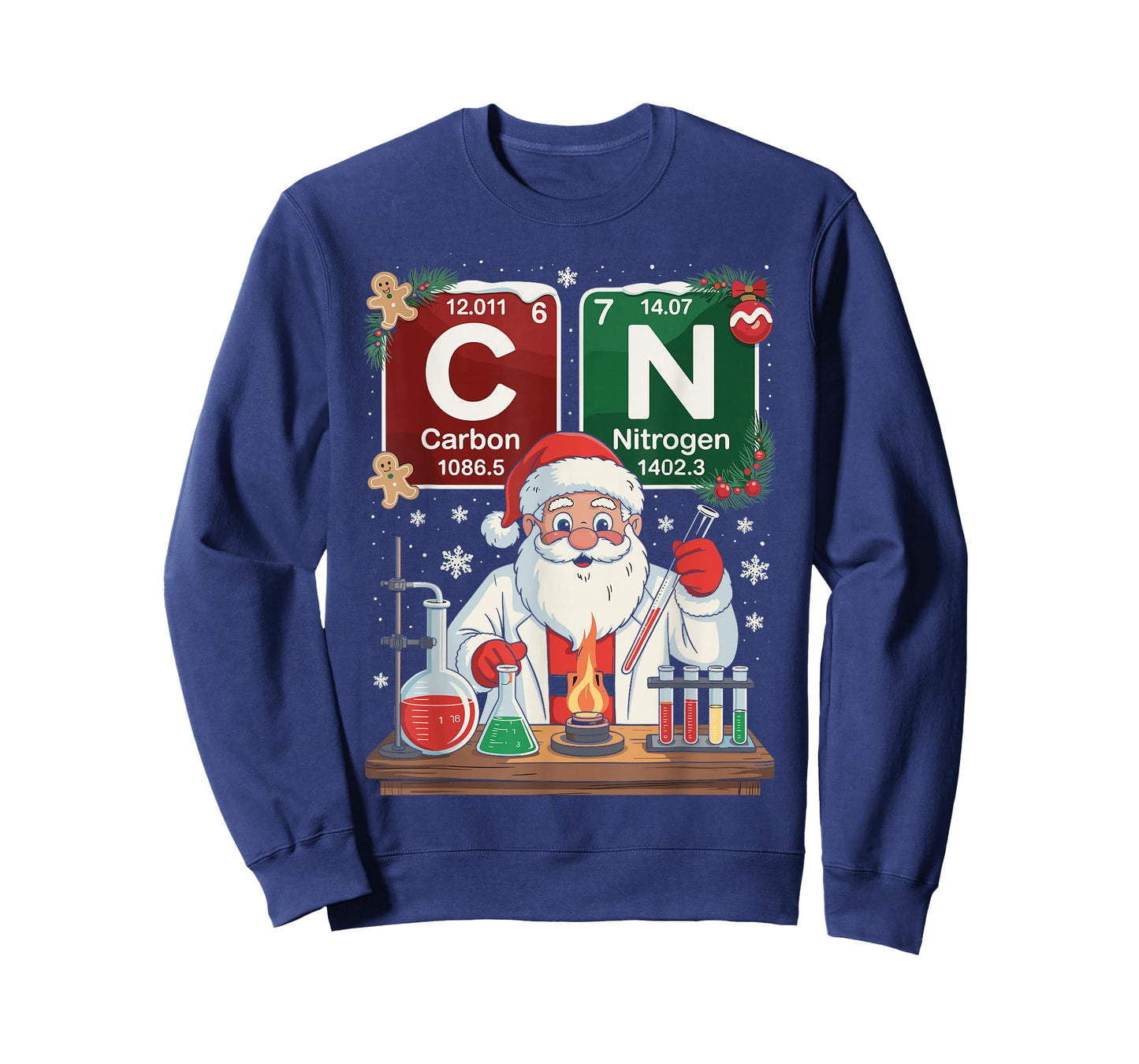 Science Christmas Carbon Nitrogen Six Seven 6 7 Meme T-Shirt