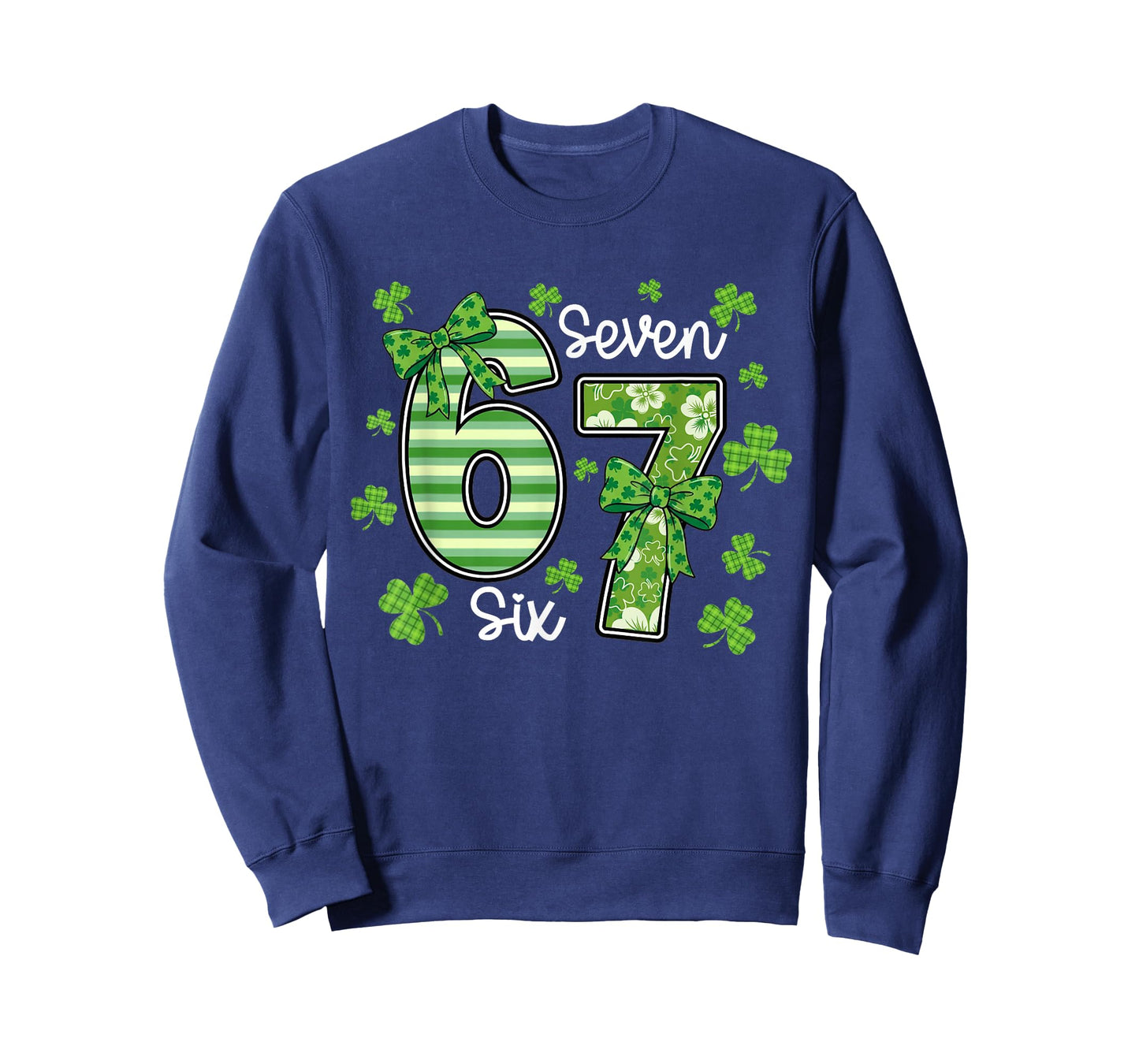 Coquette Bow Shamrock 67 St Patricks Day 6 7 Meme 67 Girls T-Shirt