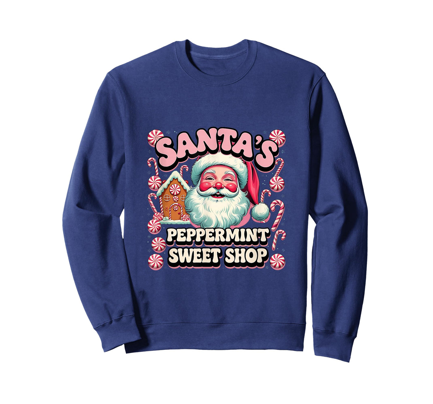Santa’S Peppermint Sweet Shop Christmas Old Fashioned Candy T-Shirt