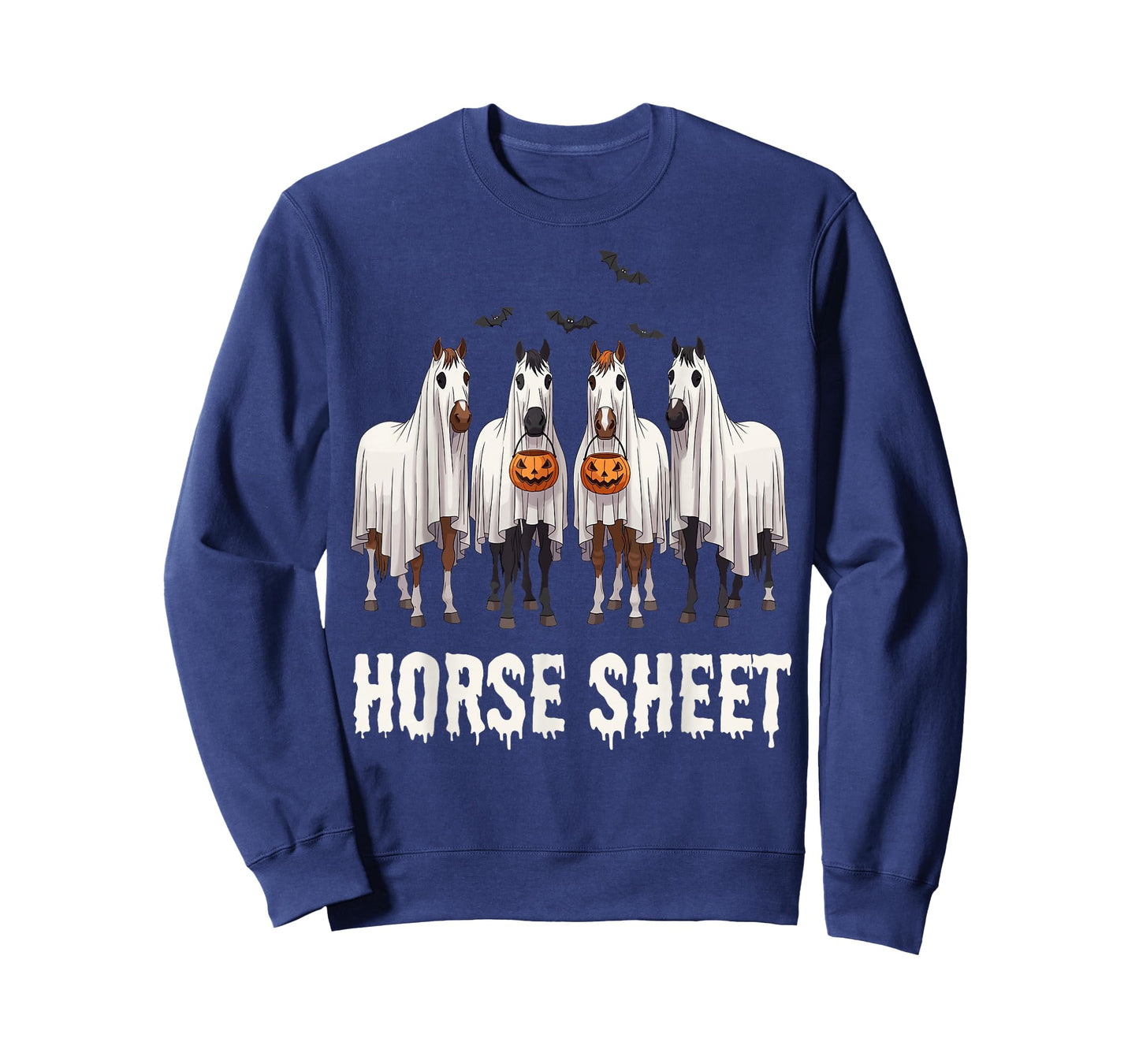 Cute Horse Sheet Ghost Halloween Costume Spooky Season T-Shirt